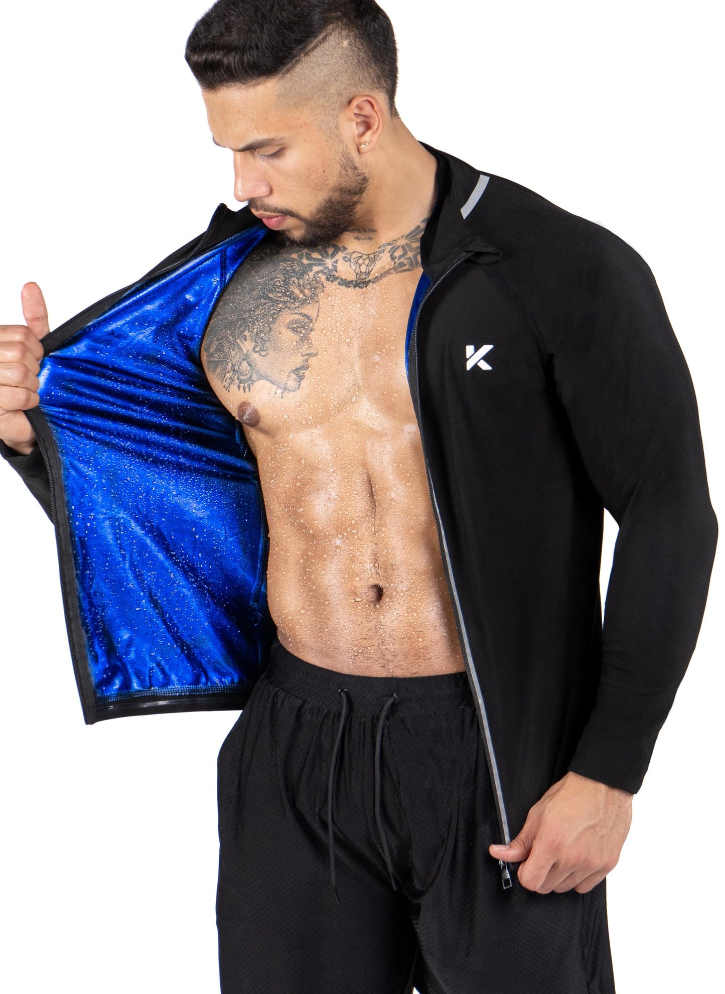 Kewlioo Pro Men's Heat Trapping Sauna Suit For Men, Sauna Long Sleeve Sauna Shirt for Gym, Workouts