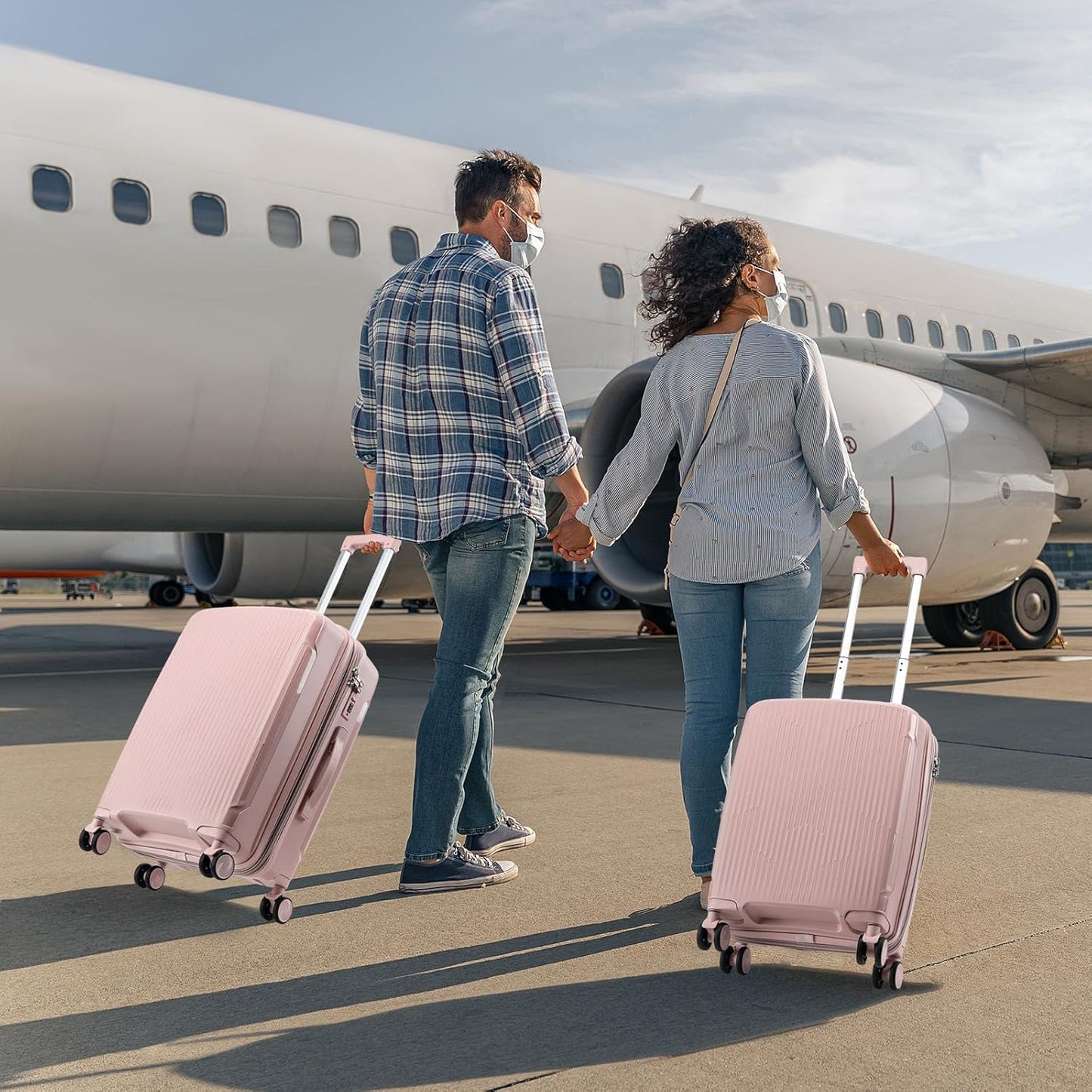 Nazhura Luggage Set, 3-Piece Hardside Suitcase Set, 20-inch Carry On, 24-inch, 28-inch Luggage