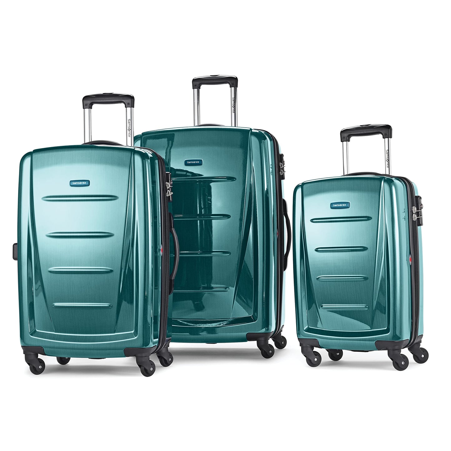 Samsonite Winfield 2 Hardside Expandable Luggage with Spinner Wheels, Burgundy, Checked-Medium 24-Inch