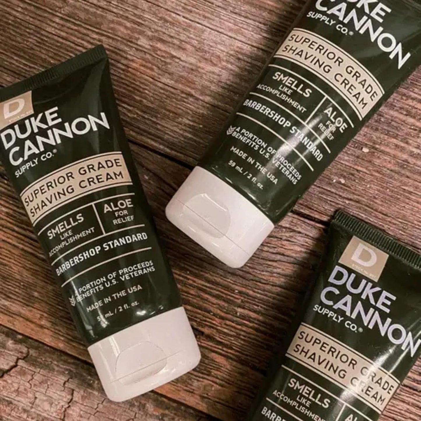 Duke Cannon Superior Grade Shaving Cream - Barbershop Formula with Aloe Vera, Shea Butter, Macadamia Nut Oil (2 ounces)
