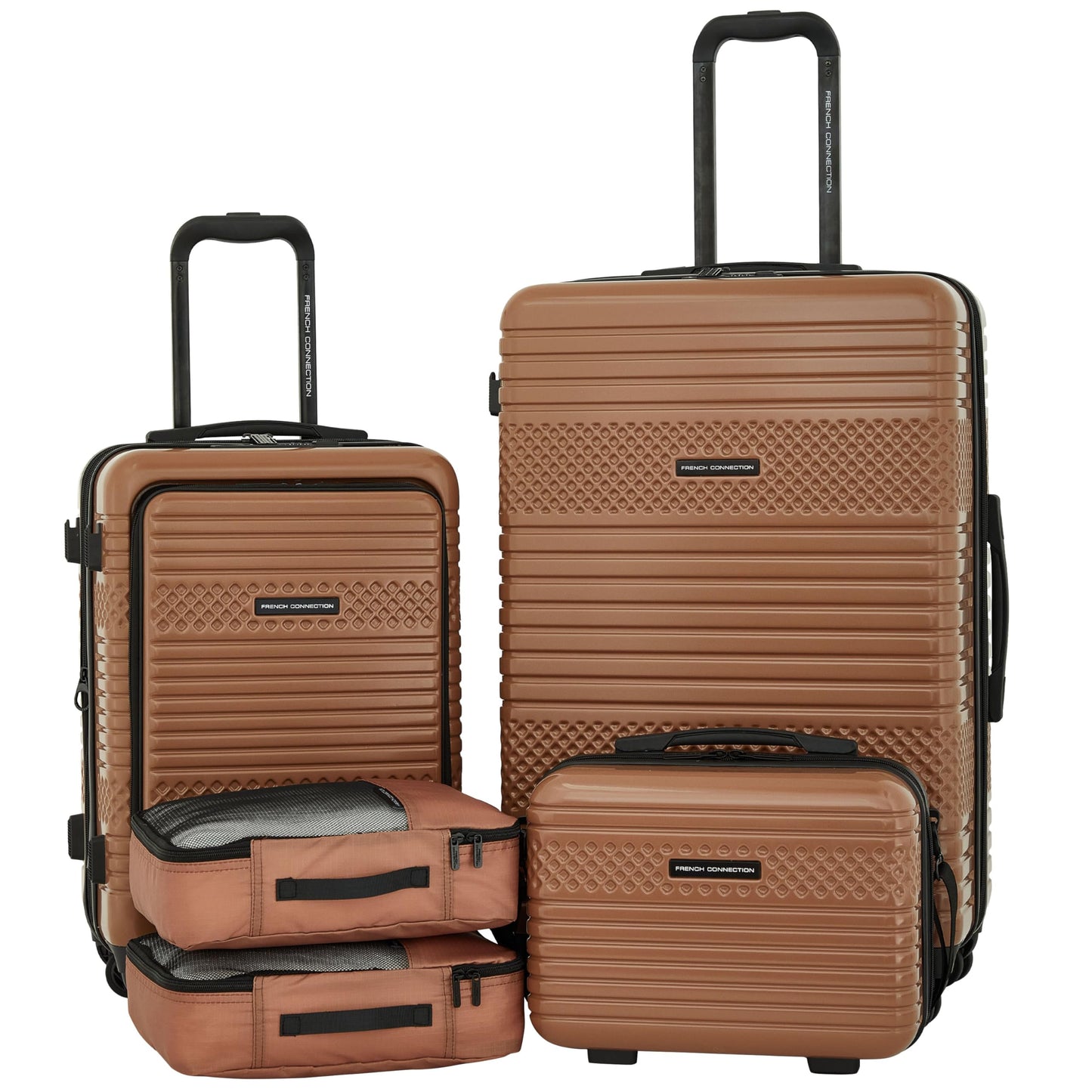 French Connection 5 Piece Mersai Luggage Travel Set, Cayenne