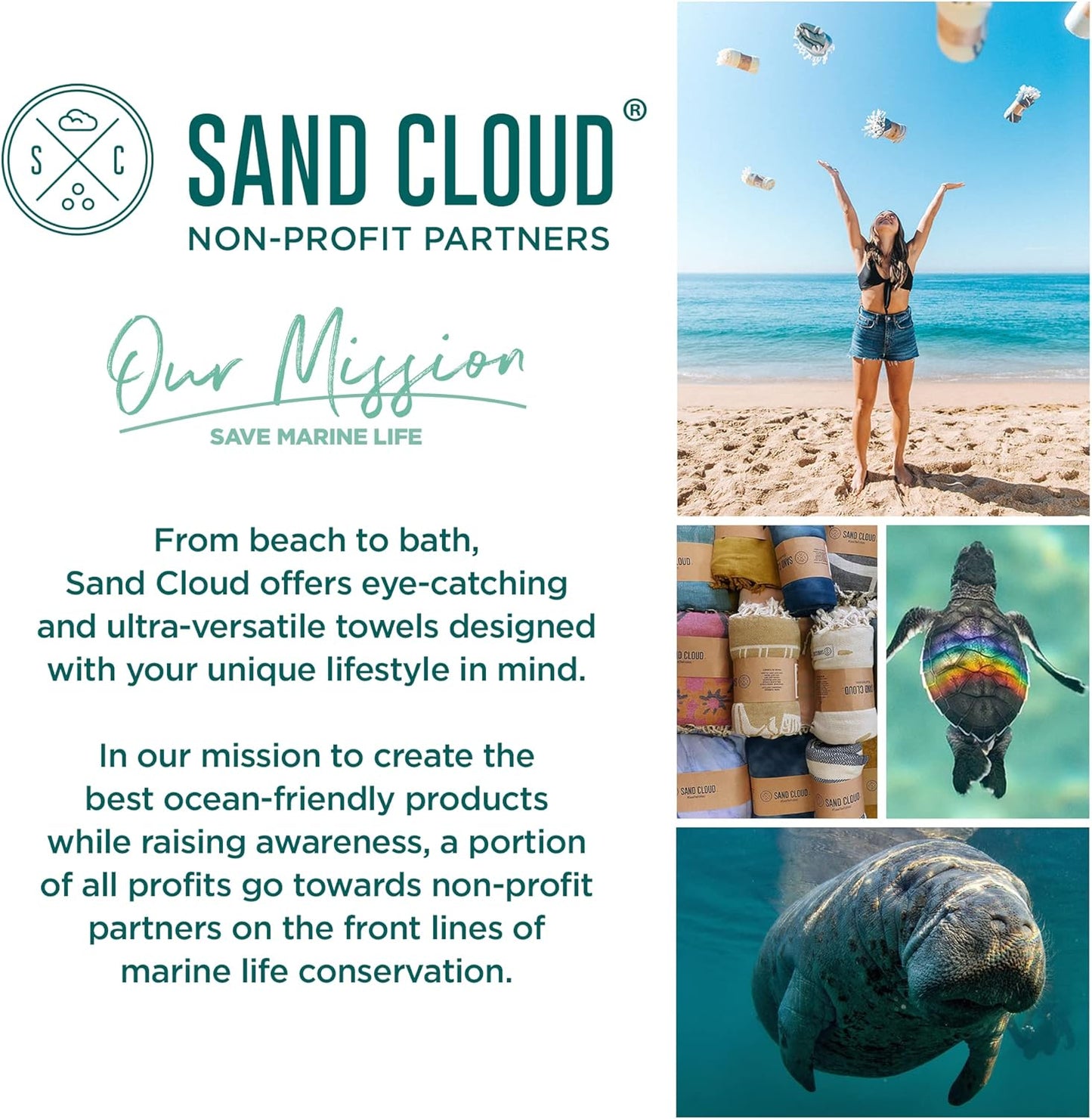 Sand Cloud Turkish Beach Towel - Sand Proof - 100% Certified Organic Turkish Towel - Quick Dry Towel for Beach, Picnic, Blanket or Bath Towel - As Seen on Shark Tank - Gocek (Black)