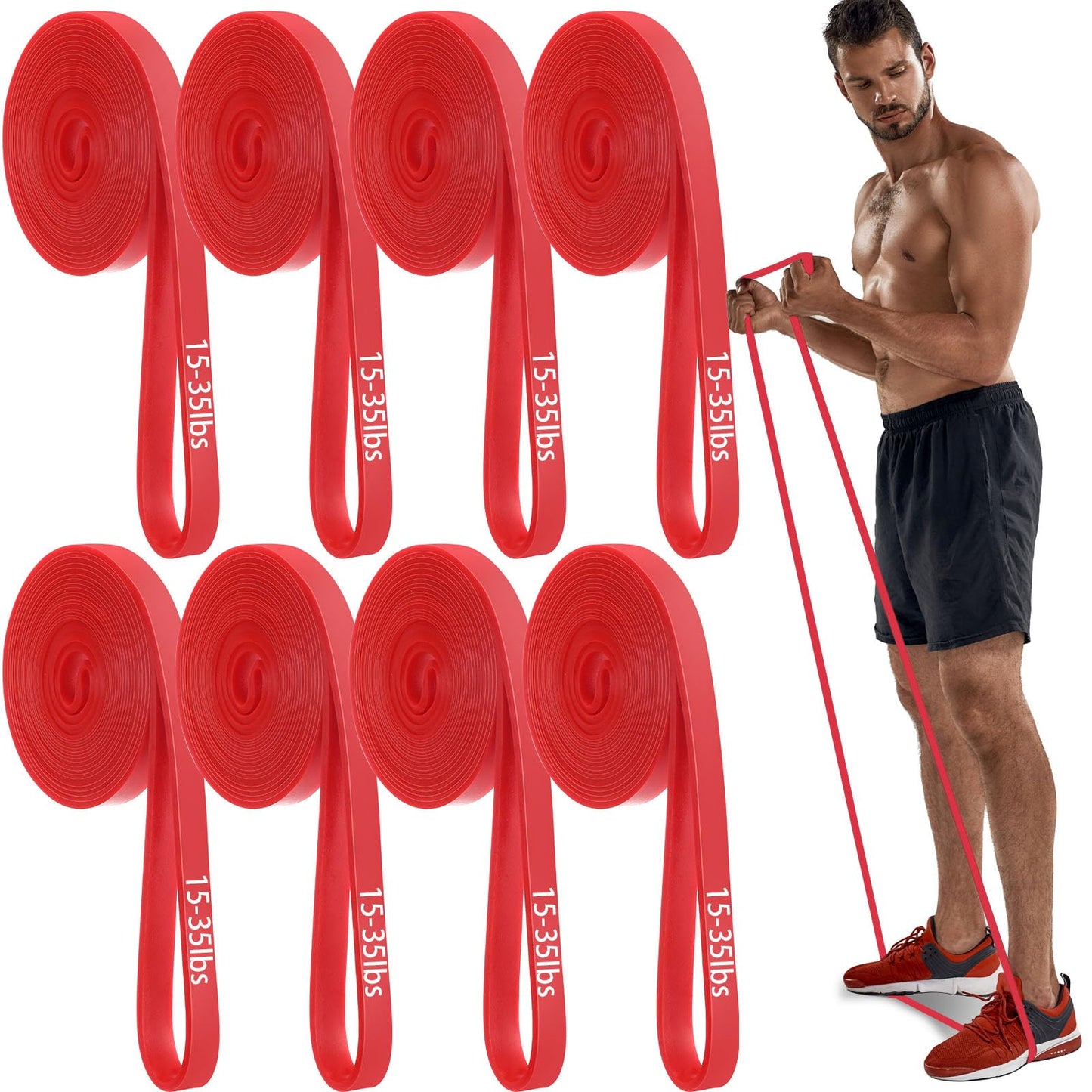 8 Pcs Resistance Bands Pull up Bands Pull up Assistance Bands Exercise Workout Bands for Working Out Muscle Training Physical Therapy Muscle Training Men and Women