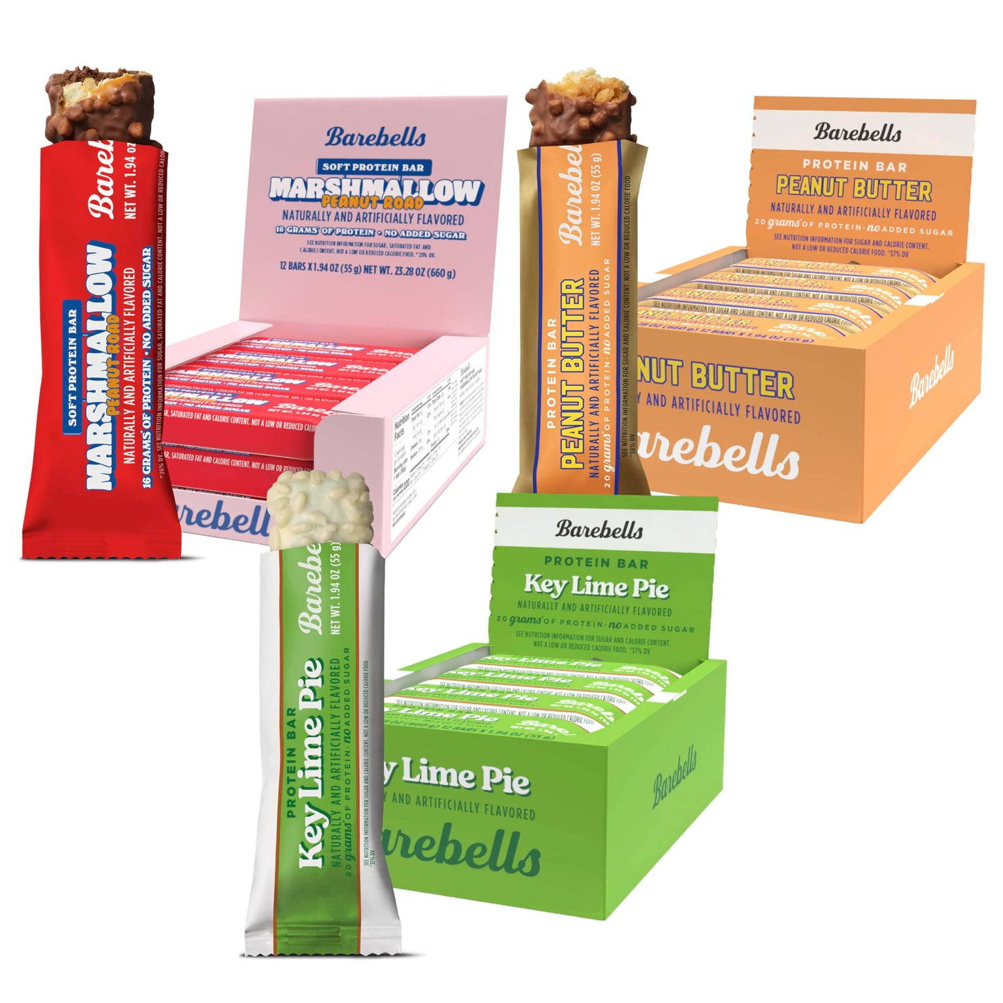 Barebells Protein Bars Variety Pack - 12 Count, 1.9oz Bars - Protein Snacks with 20g of High Protein - Chocolate Protein Bar with 1g of Total Sugars - Perfect on The Go Protein Snack & Breakfast Bars