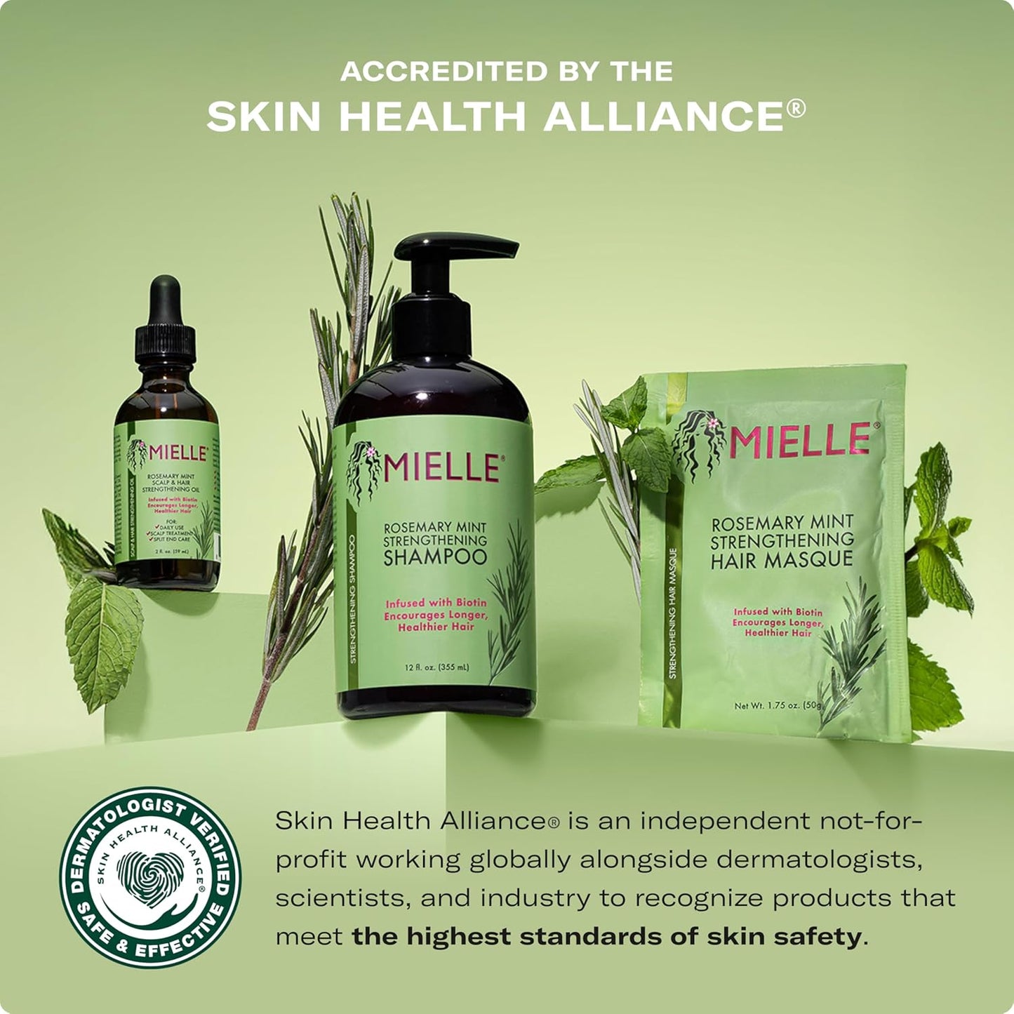 Mielle Organics Rosemary & Mint Hair Oil, Split Ends & Dry Scalp Treatment - Infused with Biotin & Essential Oils for Strengthening, Soothing, Moisturizing & Encouraging Healthier Hair (2 Fl Oz)