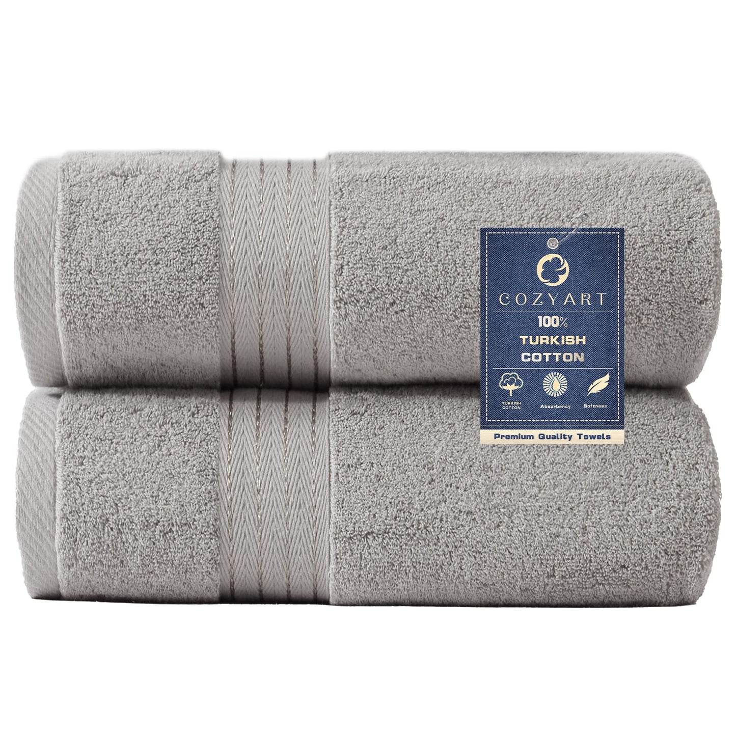 COZYART Burnt Orange Bath Towel Set for Bathroom Turkish Cotton Thick Soft Absorbent Durable 650 GSM Towel Sets of 6, 2 Large Bath Towels, 2 Hand Towels, 2 Washclothes