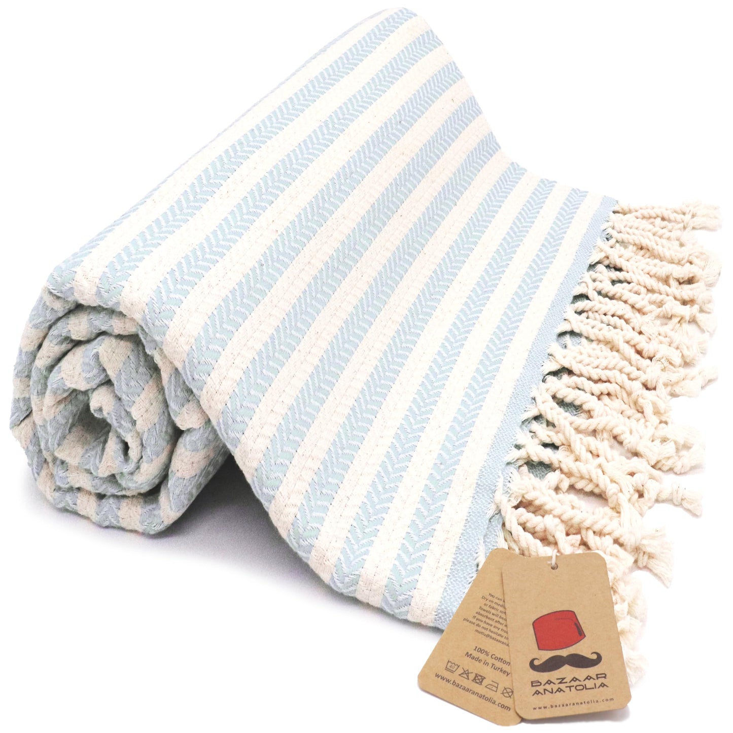 Bazaar Anatolia Turkish Beach Towel – 100% Cotton, Quick Dry, Lightweight and Sand Free – Perfect for Bathroom, Travel, Yoga, Camping, Oversized 71x39 inches - Diamond Black