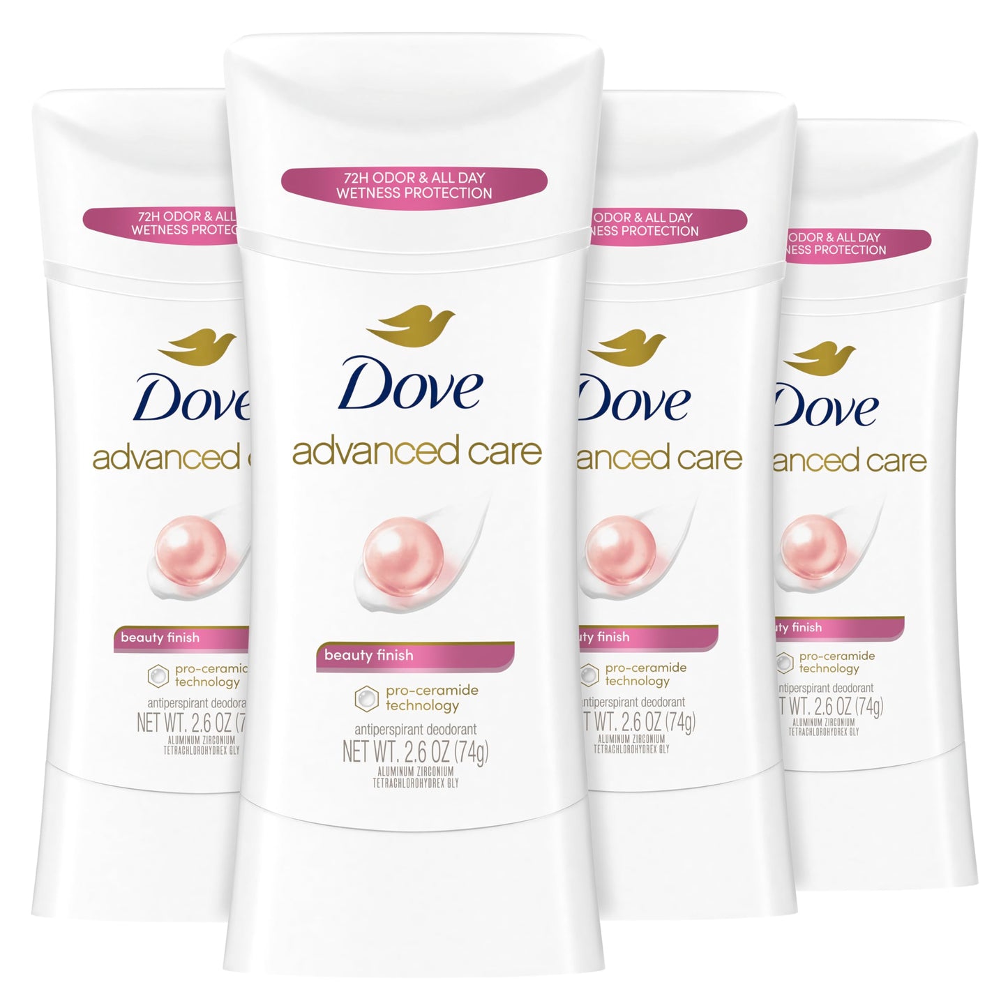 Dove Advanced Care Antiperspirant Caring Coconut, 2 Count Deodorant Stick for Women, for 48 Hour Protection And Soft And Comfortable Underarms, 2.6 oz