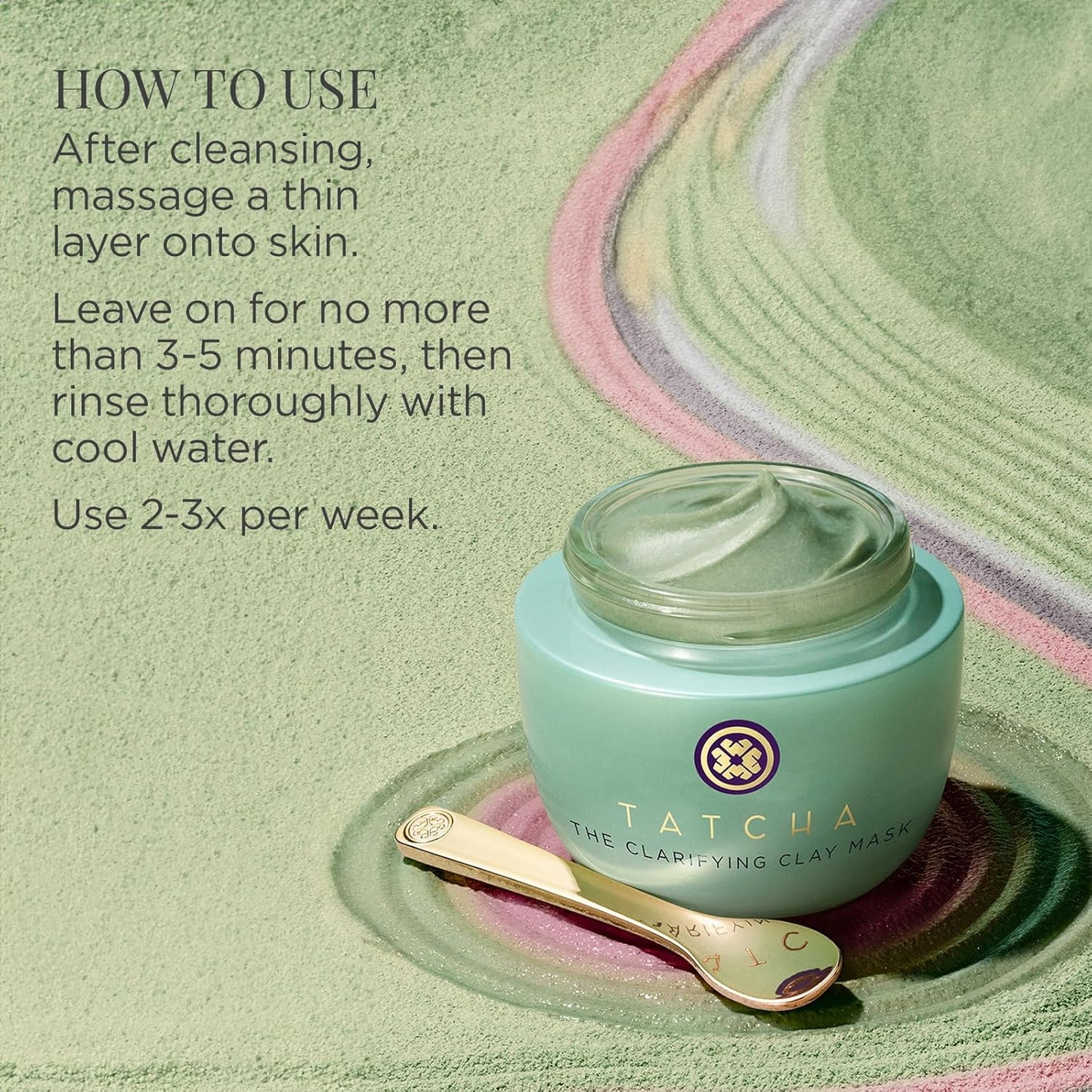 TATCHA The Clarifying Clay Mask | Exfoliating Pore Treatment Creates a Warming Sensation To Open & Purify Pores, 50 ml | 1.7 oz
