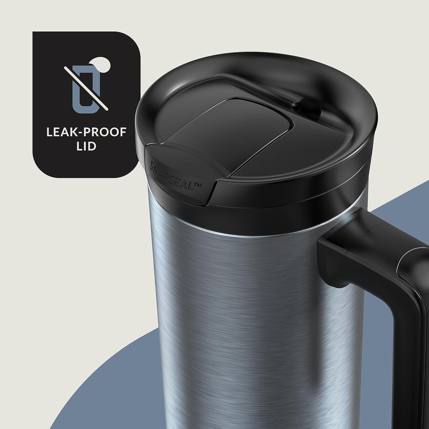 Contigo Superior 2.0 Stainless Steel Travel Mug with Handle Leak-Proof Lid Double-Wall Insulation for Hot & Cold Beverages 20oz Dark Ice Ideal for Commuting and Travel