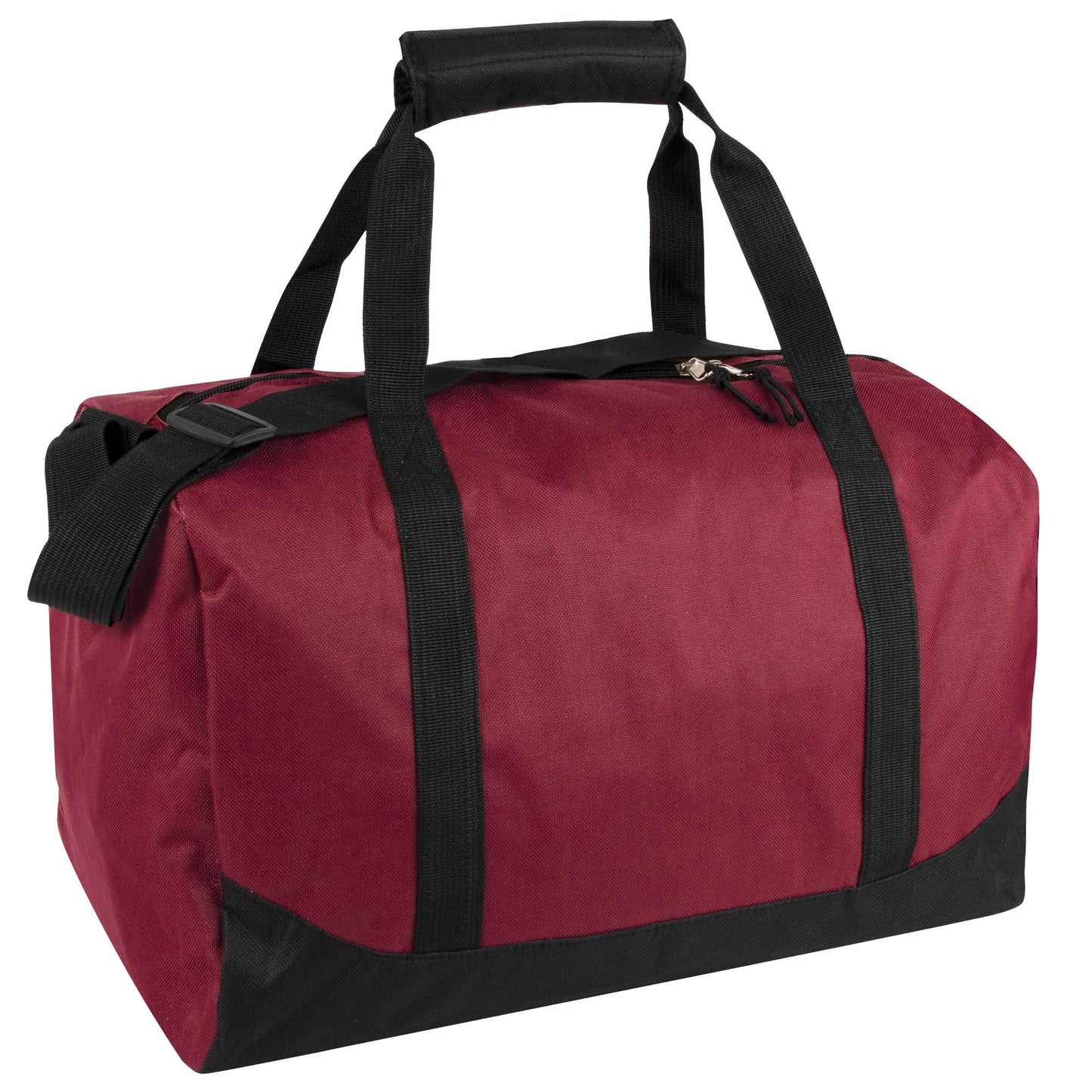 30 Liter, 17 Inch Canvas Duffle Bags for Men and Women – Travel Weekender Overnight Carry-On Shoulder Duffel Tote Bags (Black)