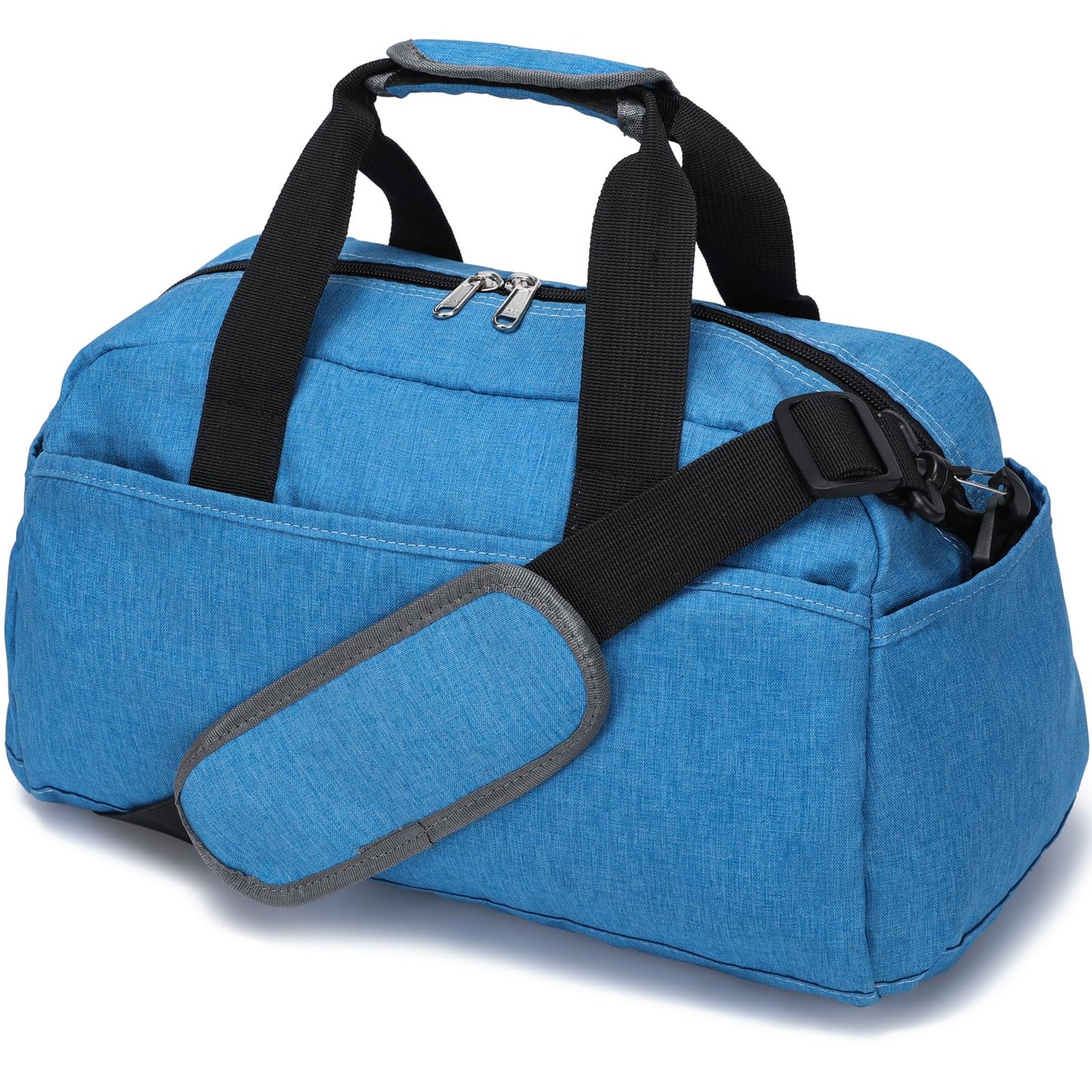 14 inch Small Gym Bag for Women & Men, Mini Duffel Bag for Travel Sports Lightweight Carry On Bag, Black