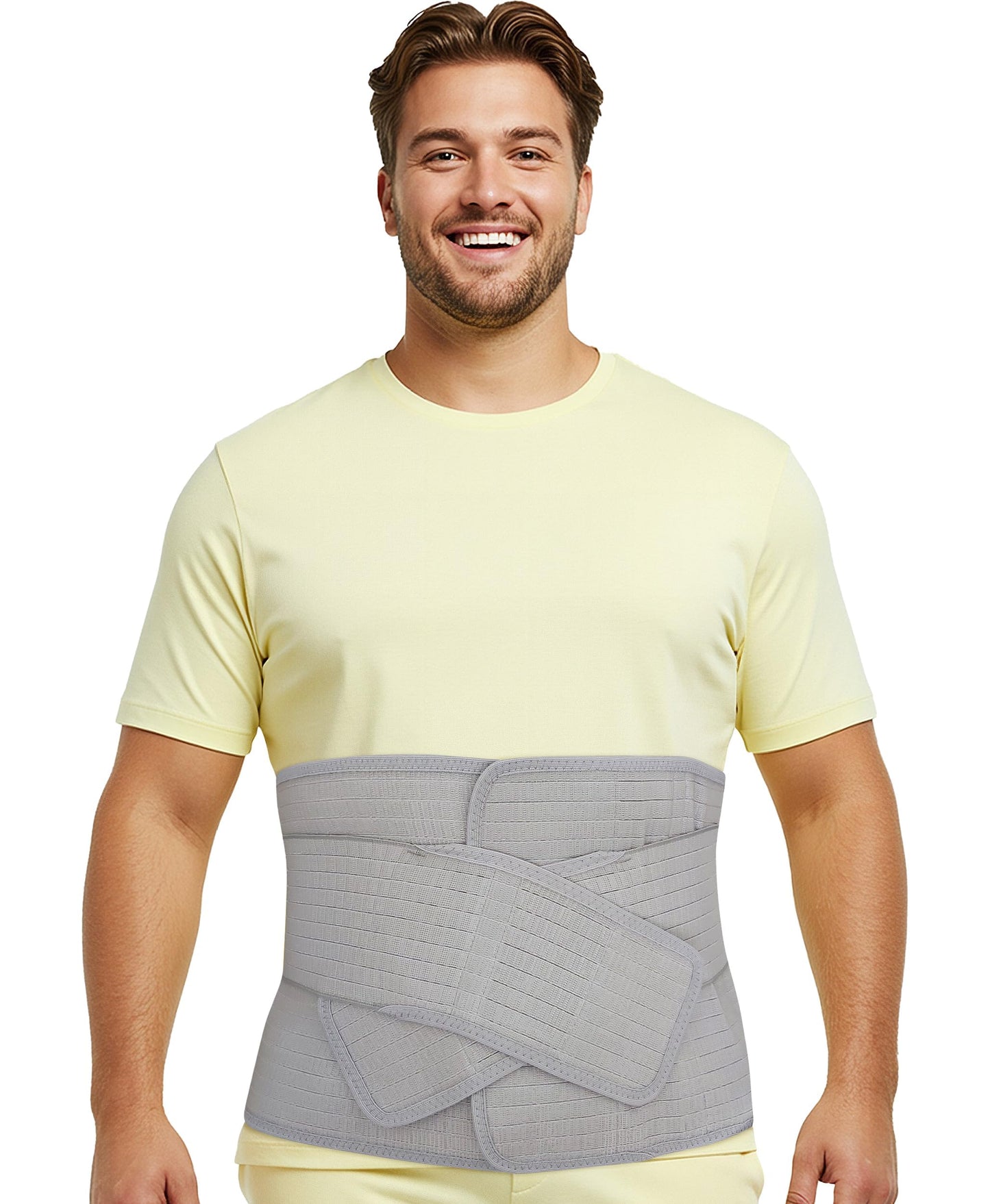 Abdominal Binder Post Surgery Tummy Tuck - Postpartum Belly Band Wrap | Post C Section Belly Binder Recovery | Stomach Compression Hernia Belt For Men or Women After Pregnancy, Hysterectomy S/M