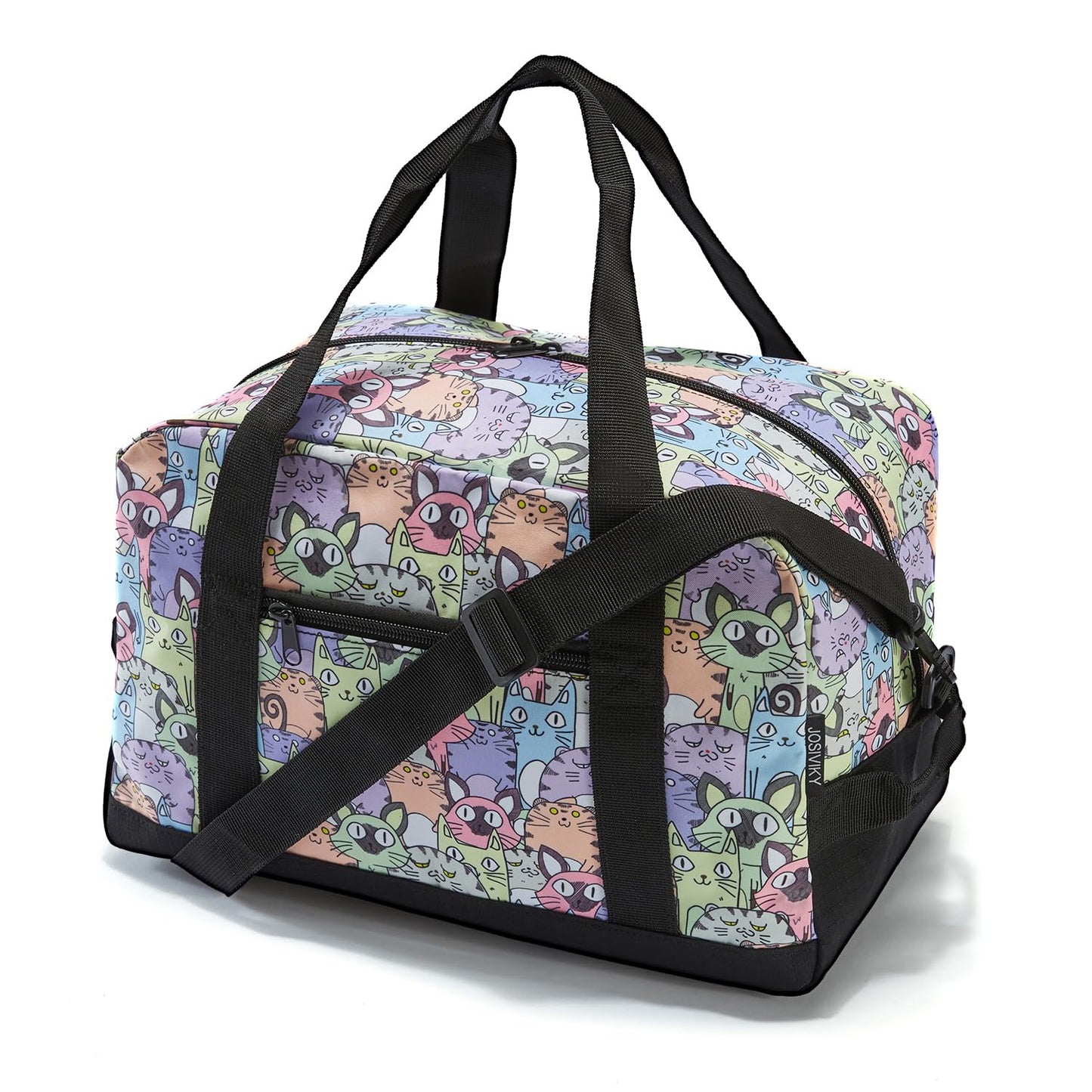 Small Gym Bag 14 inch, Mini Duffel Bag, Carry On Lightweight for Travel Sport, Small Duffle Bags Gym Bags for Men &Women - Black