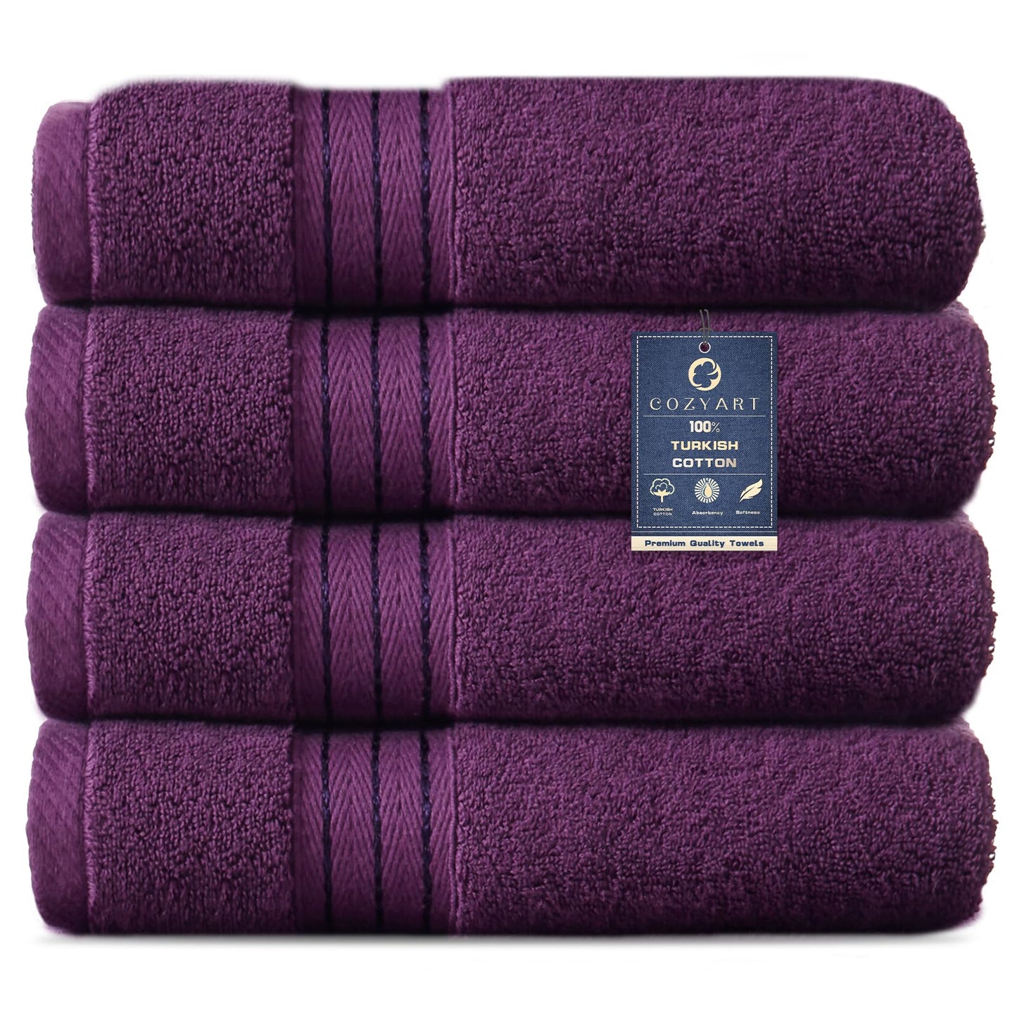COZYART Burnt Orange Bath Towel Set for Bathroom Turkish Cotton Thick Soft Absorbent Durable 650 GSM Towel Sets of 6, 2 Large Bath Towels, 2 Hand Towels, 2 Washclothes