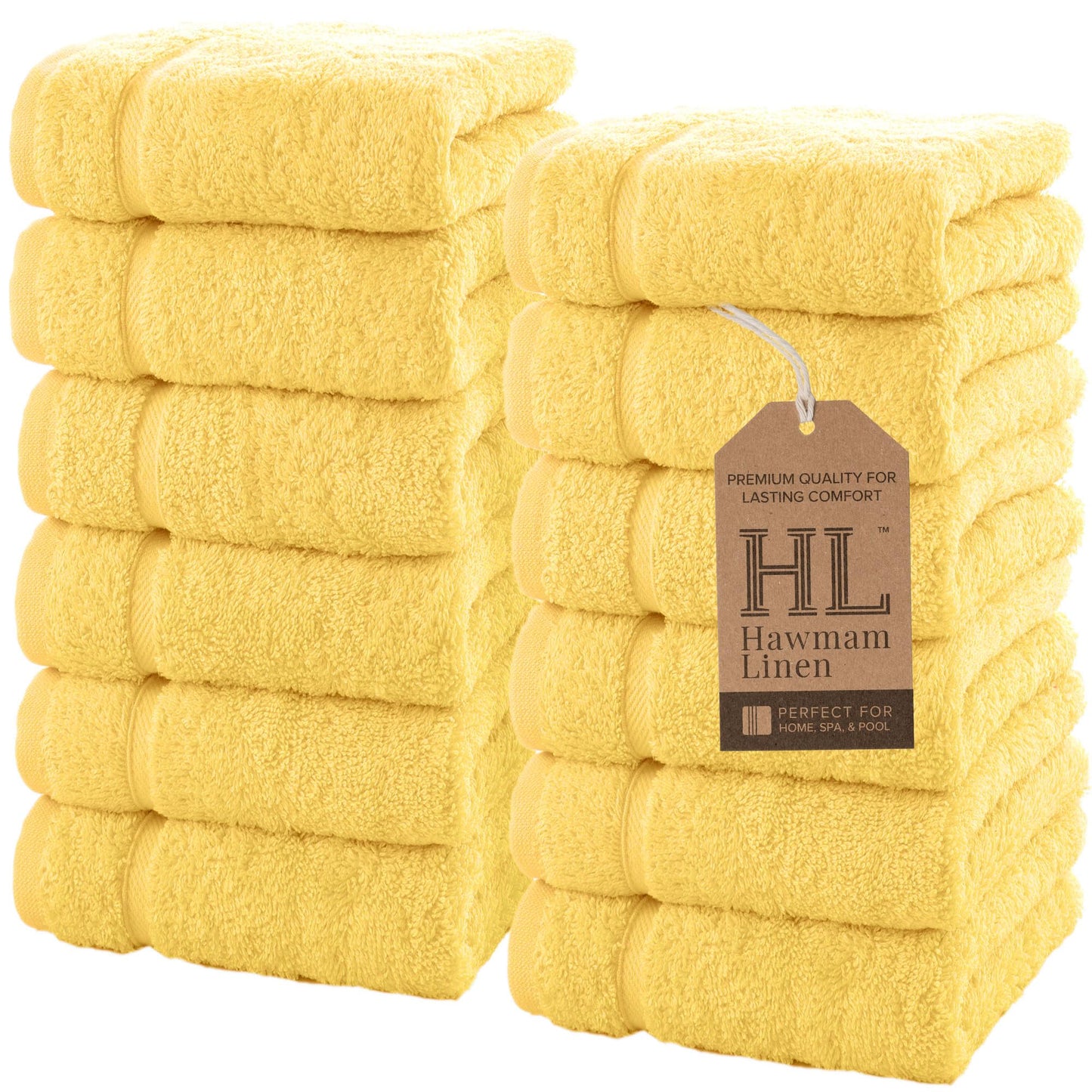 Hawmam Linen Coral Orange Bath Towels 4 Pack Soft and Absorbent, Premium Quality Perfect for Daily Use 100% Cotton Towel 600 GSM