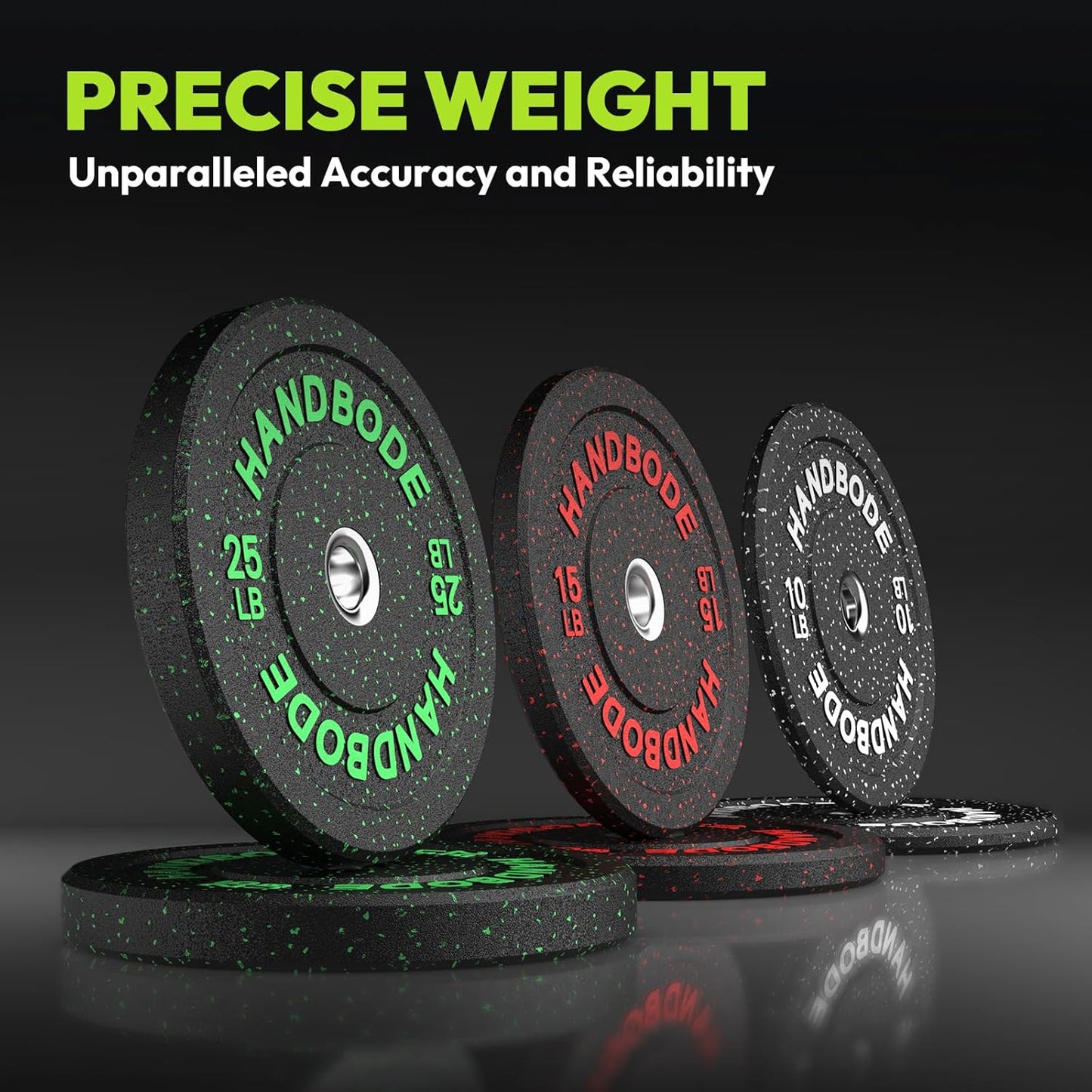 Bumper Plate Olympic Weight Plate Set 2 - Inch, 10-55 lb Barbell Weight Plates for Home Gym, Black Rubber Strength Training Plate for Weight Lifting with 45 lb (20 kg) Black/Silver Barbell