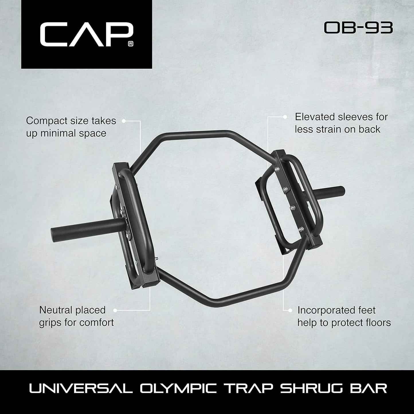 CAP Barbell Olympic Trap Bar and Shrug Bar for Deadlifts