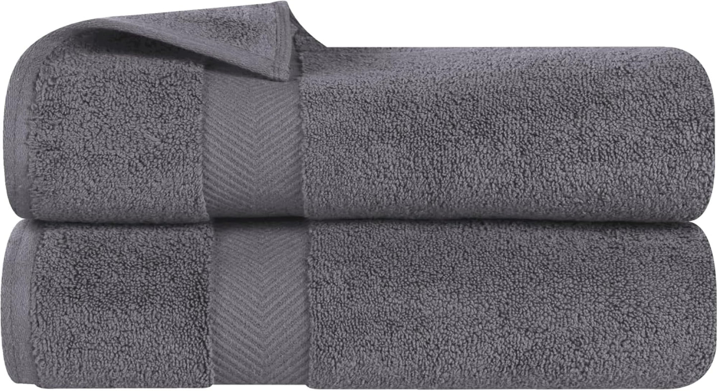 Superior Zero Twist 100% Cotton Bathroom Towels, Super Soft, Fluffy, and Absorbent, Premium Quality 6 Piece Towel Set with 2 Washcloths, 2 Hand Towels, and 2 Bath Towels, Coral