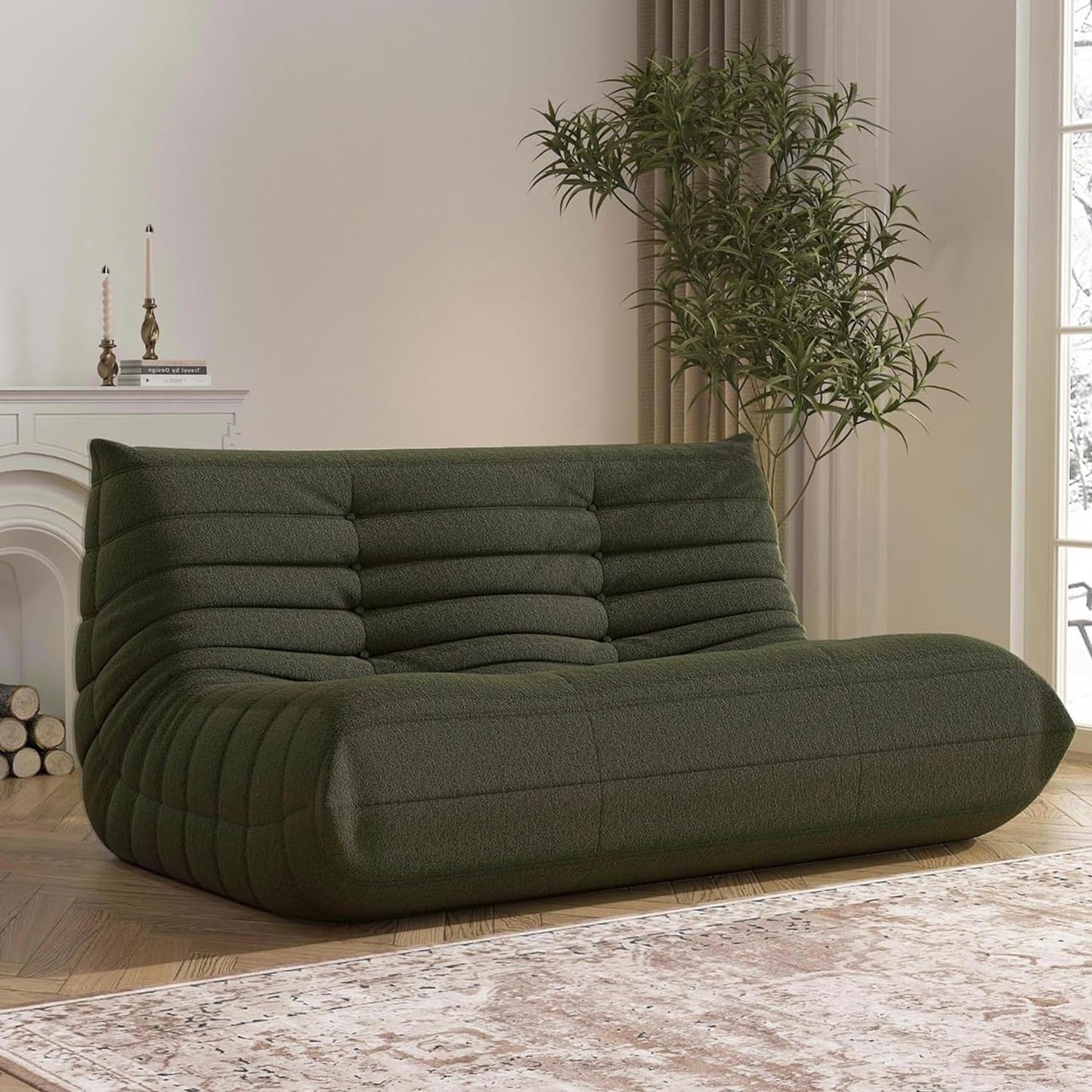 Bean Bag Chair, Memory Foam Bean Bag Sofa Large Bean Bag Chair for Adults, Bean Bag Chairs for Teens with High Density Comfortable Foam, Bean Bag for Living Room, Bedroom (Coffee)