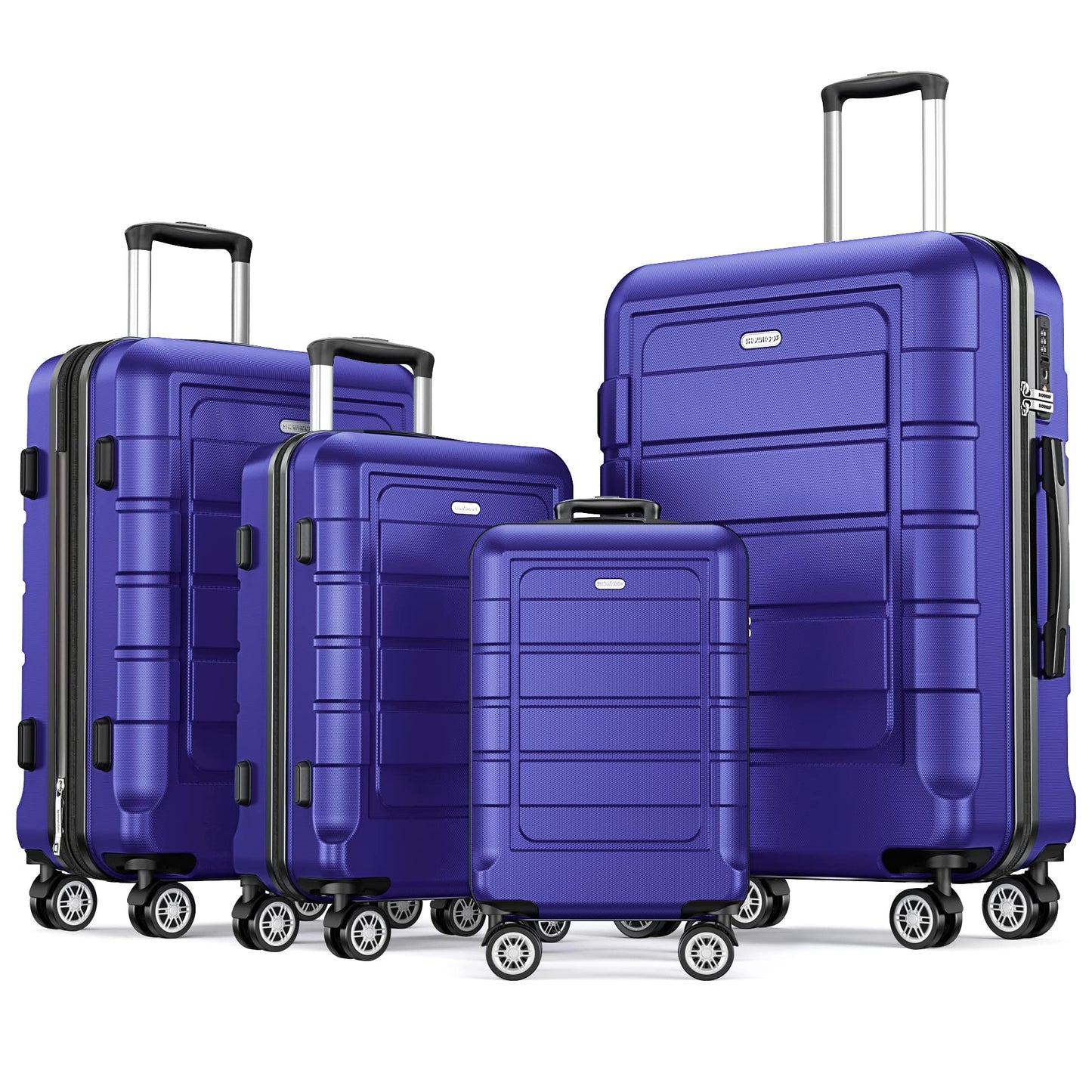 SHOWKOO Luggage Sets Expandable PC+ABS Durable Suitcase Double Wheels TSA Lock Mint Green