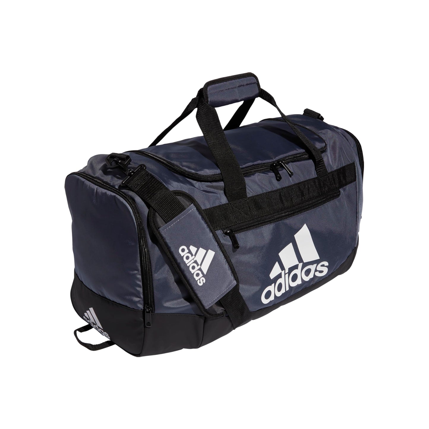 adidas Unisex Defender 4.0 Gym Duffel Bag for Men and Women, Black/White, Small (38L)