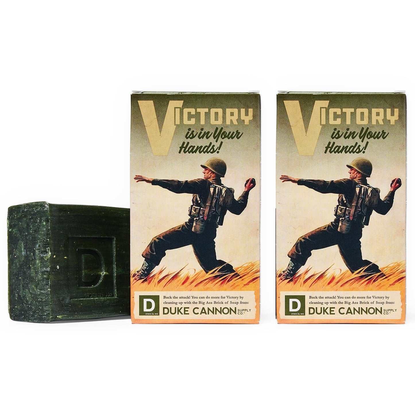 Duke Cannon Big Brick of Soap - Naval Diplomacy 2 Pack | 10 oz Bars | Refreshing Ocean Scent | Men's Bar Soap