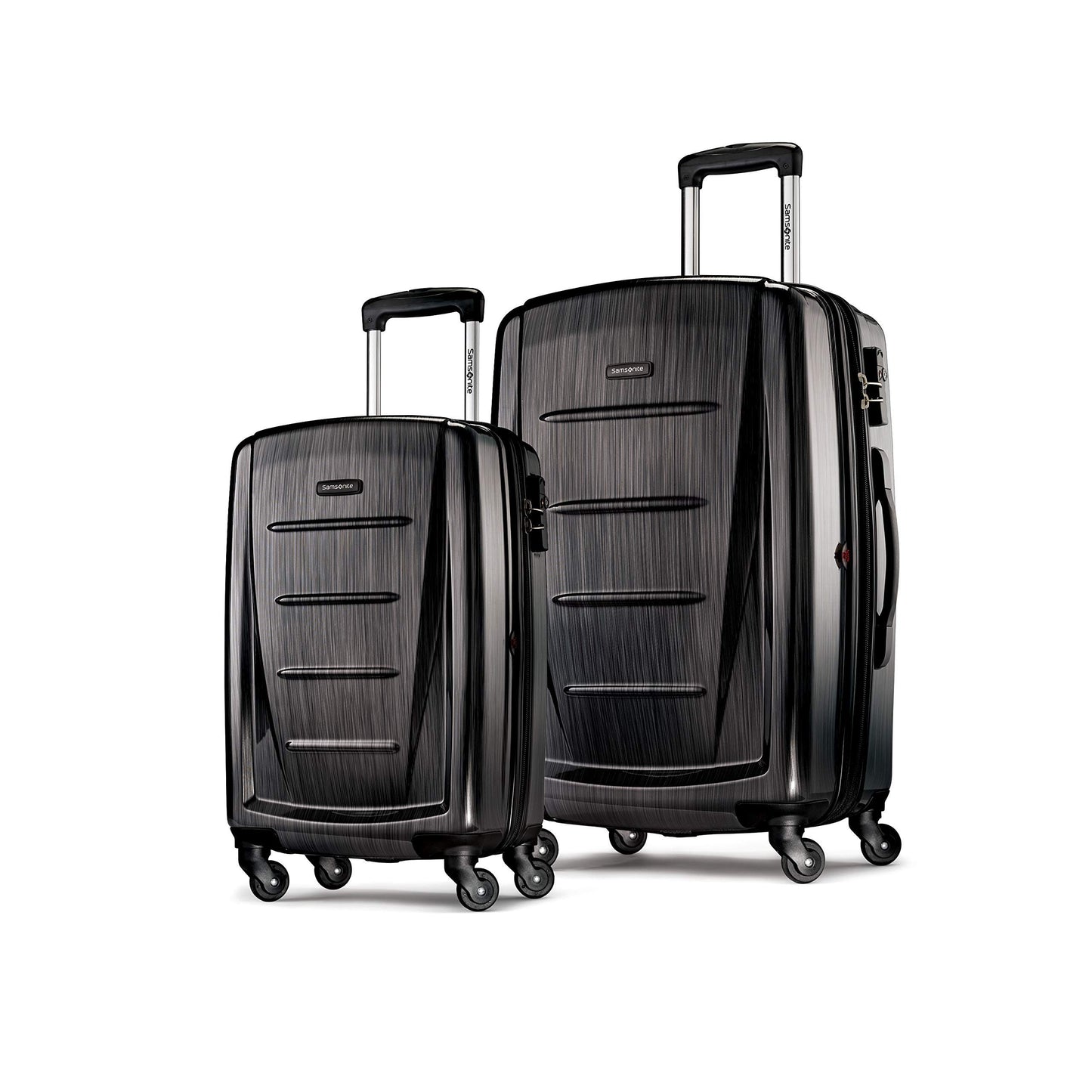 Samsonite Winfield 2 Hardside Expandable Luggage with Spinner Wheels, Burgundy, Checked-Medium 24-Inch