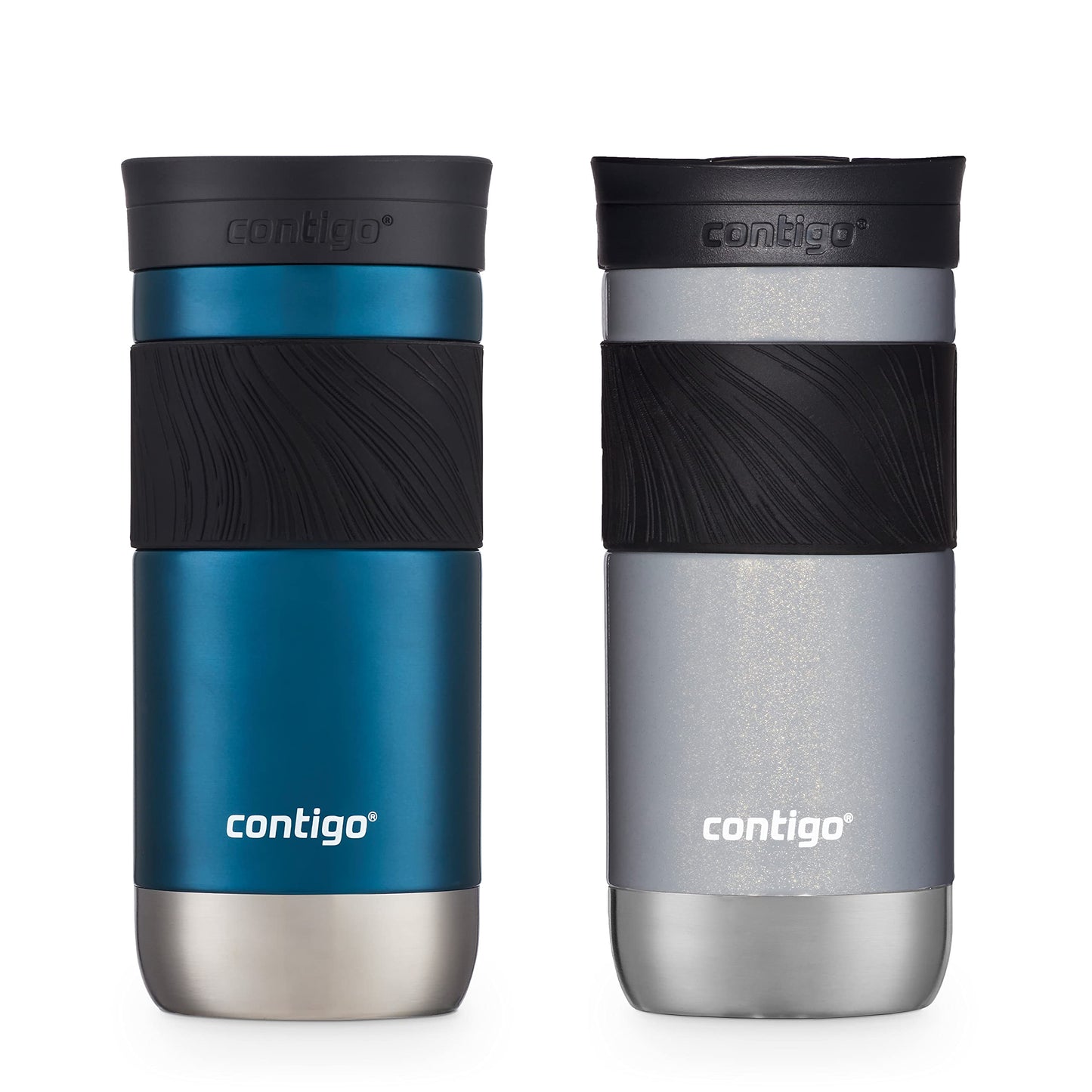 Contigo Byron Vacuum-Insulated Stainless Steel Travel Mug, 20oz - Leak-Proof Lid, BPA-Free, Blue Corn - Perfect Reusable Cup for Coffee or Water; hot and cold beverage holder