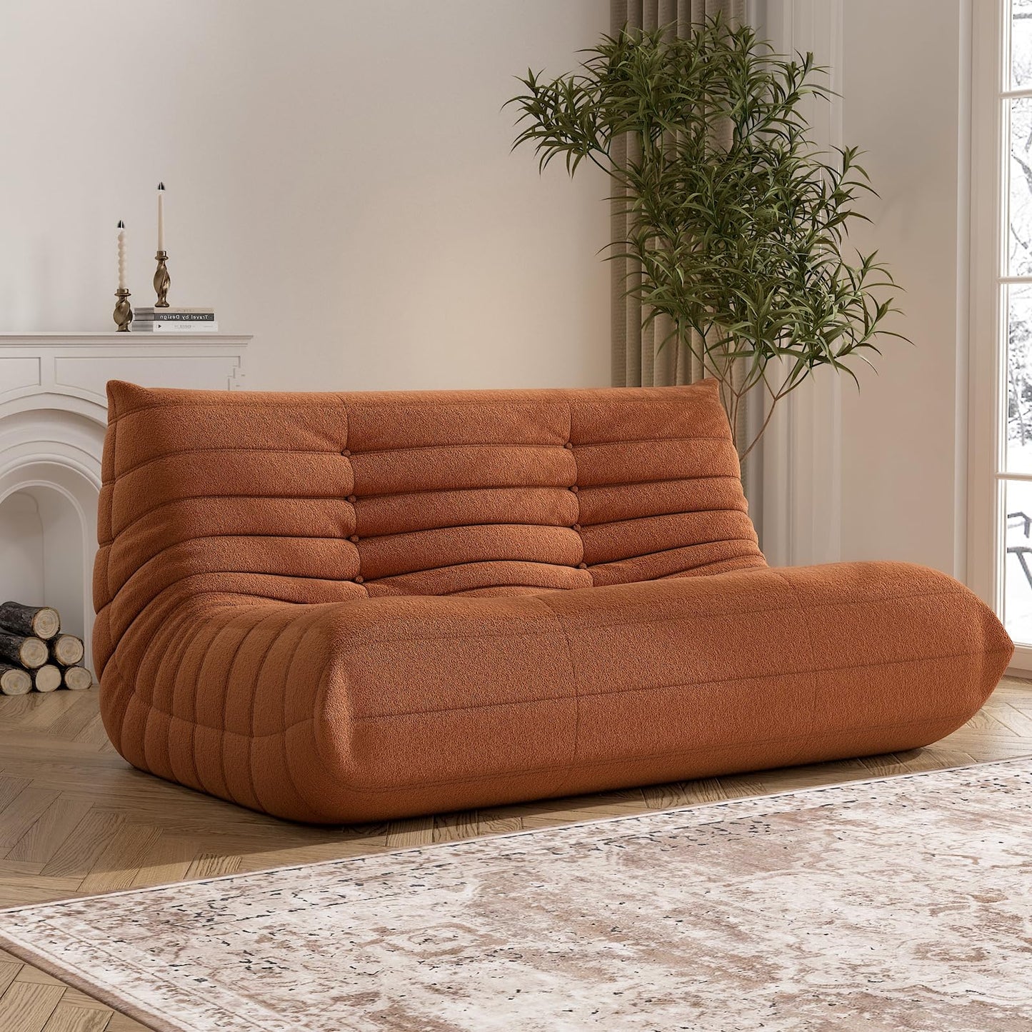 Bean Bag Chair, Memory Foam Bean Bag Sofa Large Bean Bag Chair for Adults, Bean Bag Chairs for Teens with High Density Comfortable Foam, Bean Bag for Living Room, Bedroom (Coffee)