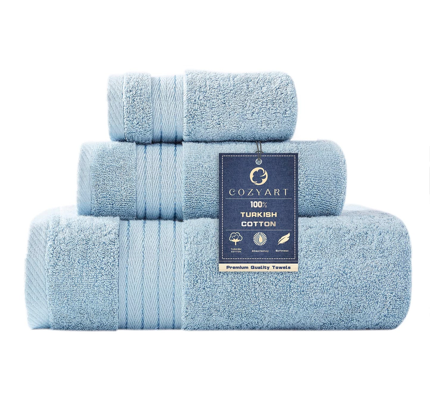 COZYART Burnt Orange Bath Towel Set for Bathroom Turkish Cotton Thick Soft Absorbent Durable 650 GSM Towel Sets of 6, 2 Large Bath Towels, 2 Hand Towels, 2 Washclothes