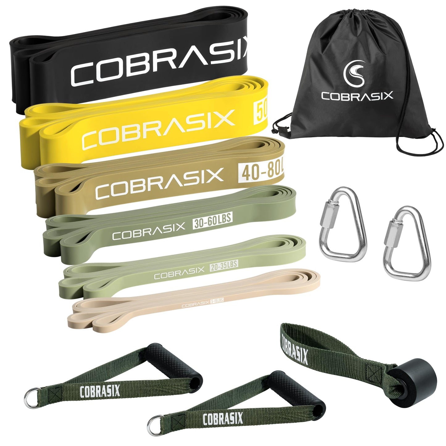Resistance Bands for Working Out Men and Women | Resistance Bands for at Home Workouts, Powerlifting, Stretching, WOD, Strength Training and Pull Ups