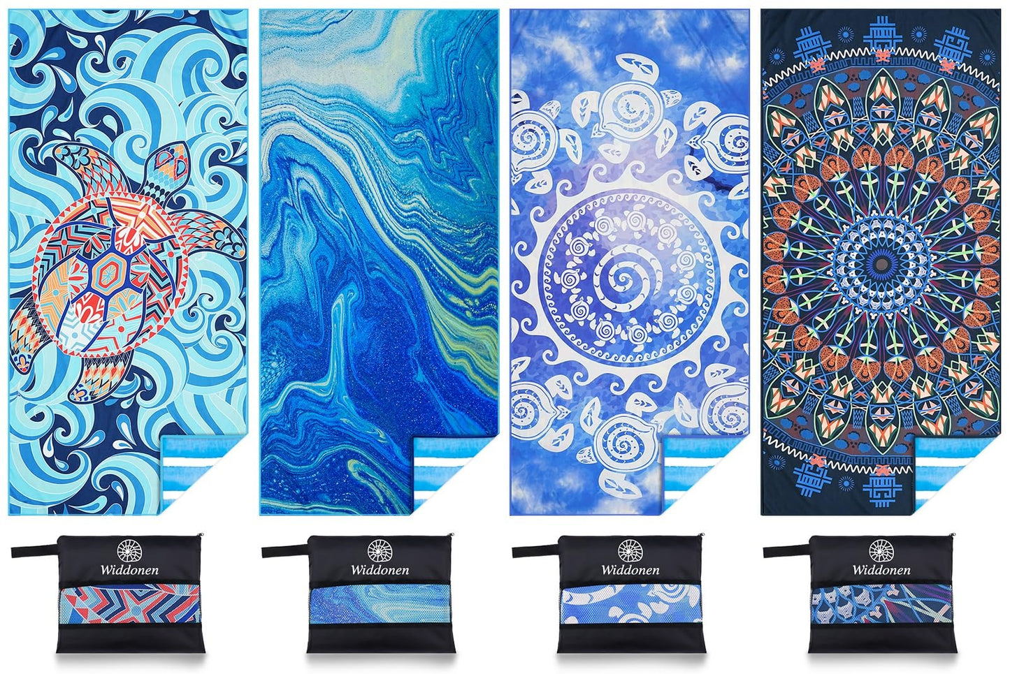 2 Pack Microfiber Lightweight Beach Towel Sand Free Quick Dry Absorbent Thin Compact Towels for Swimming Pool Camping Beach Accessories Large Easy Pack Travel Things for Vacation Essentials Gift