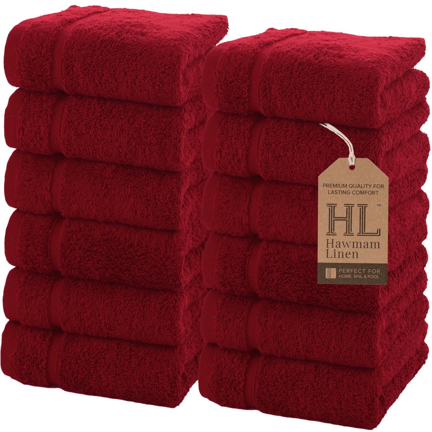 Hawmam Linen Coral Orange Bath Towels 4 Pack Soft and Absorbent, Premium Quality Perfect for Daily Use 100% Cotton Towel 600 GSM