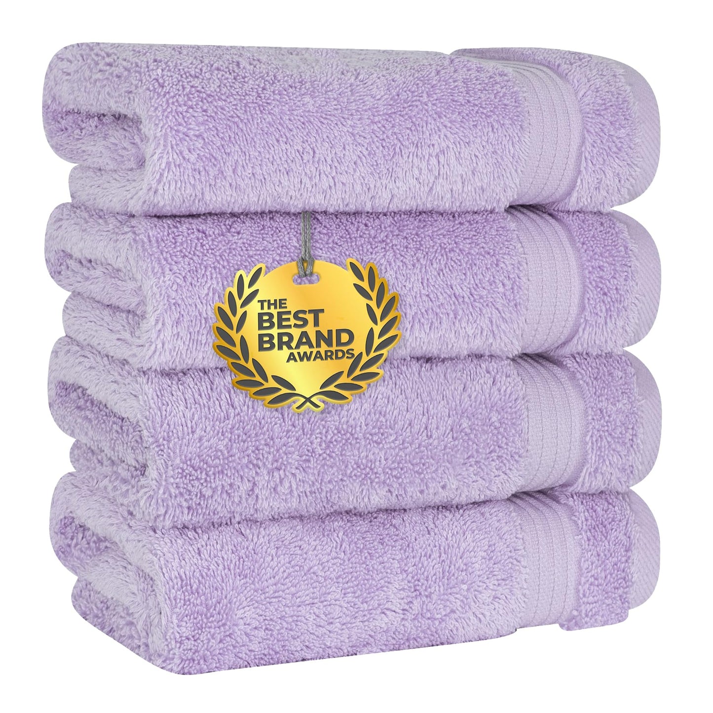 Cotton Paradise 6 Piece Towel Set, 100% Cotton Soft Absorbent Turkish Towels for Bathroom, 2 Bath Towels 2 Hand Towels 2 Washcloths, Lilac Towel Set
