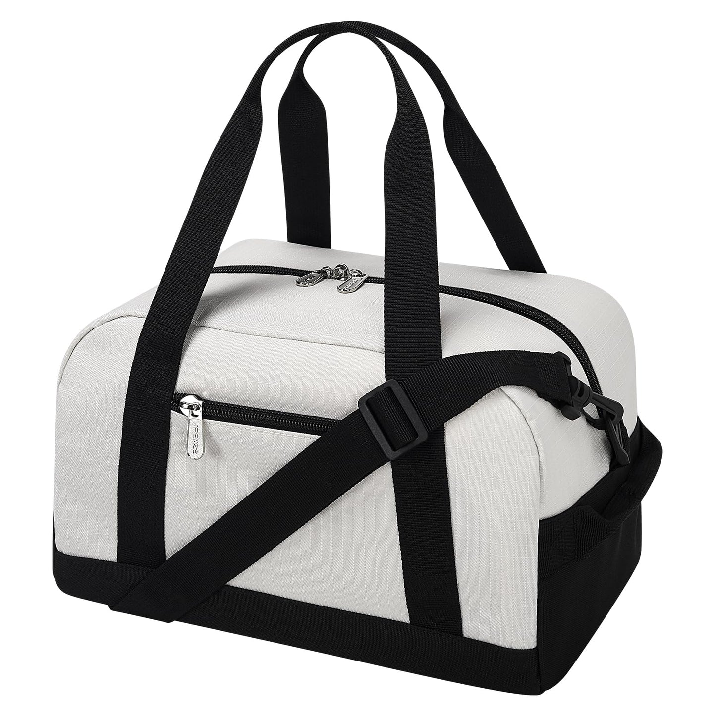 Small Gym Bag Carry On Bag - 12 in Mini Duffle Bag Lightweight for Overnight Travel(Black)