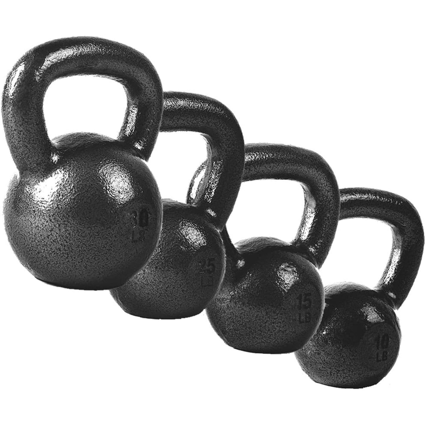 CAP Barbell Black Cast Iron Kettlebell Single or Set | 10-80 Lbs
