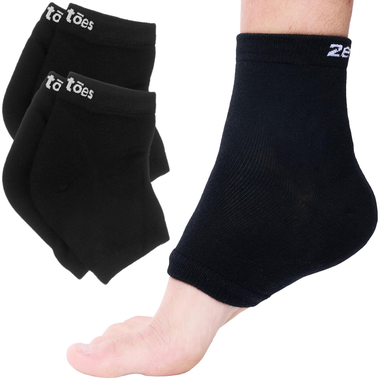 ZenToes Moisturizing Socks for Cracked Heel Treatment - Vitamin E, Olive Oil and Jojoba Oil Infused Heel Socks to Soften and Hydrate (Fuzzy Lilac Purple, Regular)