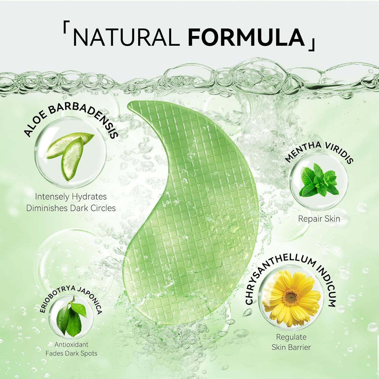 BREYLEE Aloe Vera Eye Masks– 60 Pcs - Puffy Eyes and Dark Circles Treatments – Look Younger and Reduce Wrinkles and Fine Lines Undereye, Improve and Firm eye Skin - Pure Natural Material Extraction