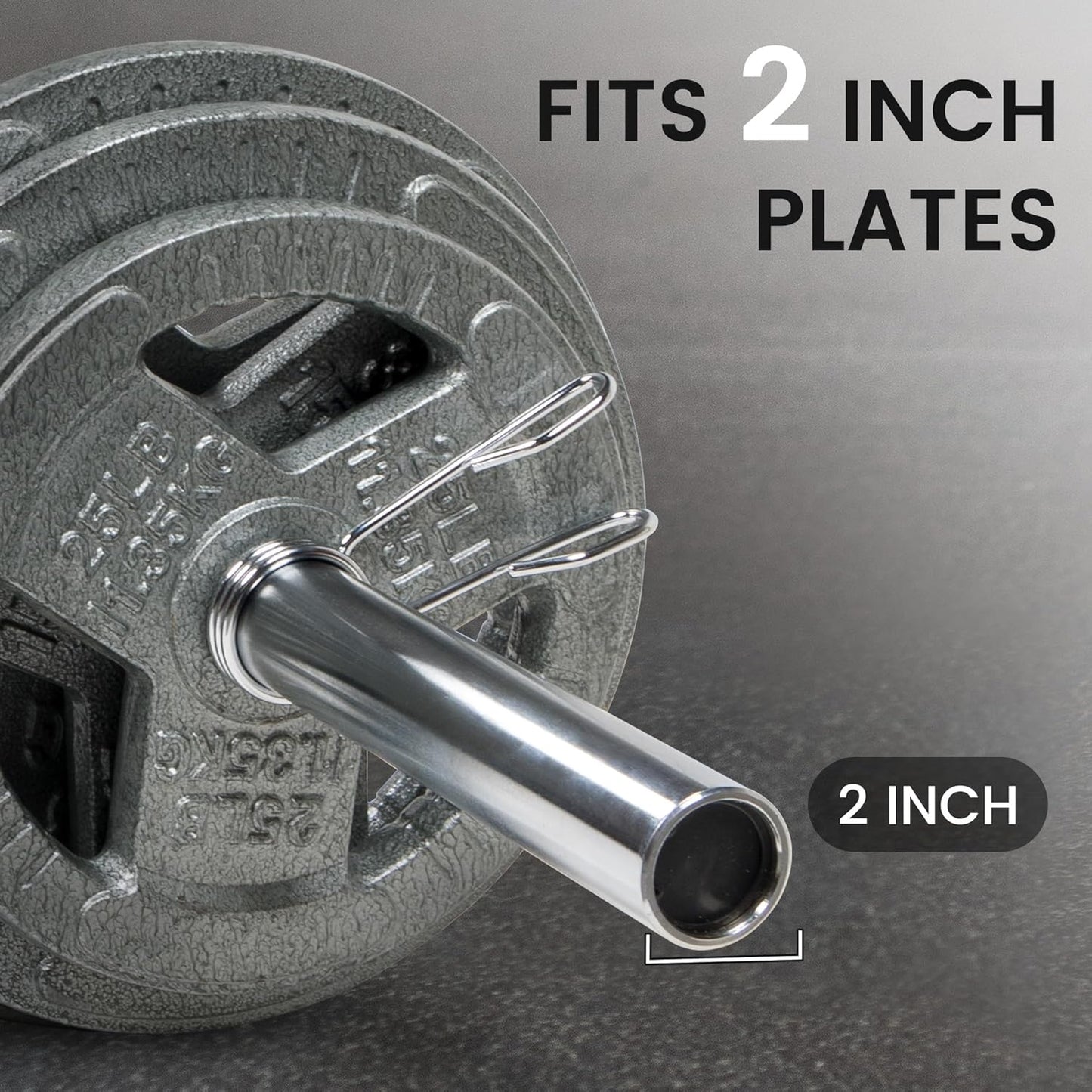 2 Inch Olympic Barbell Bar for Power Lifting & Weightlifting, 700 Pound Capacity, Multiple Sizes