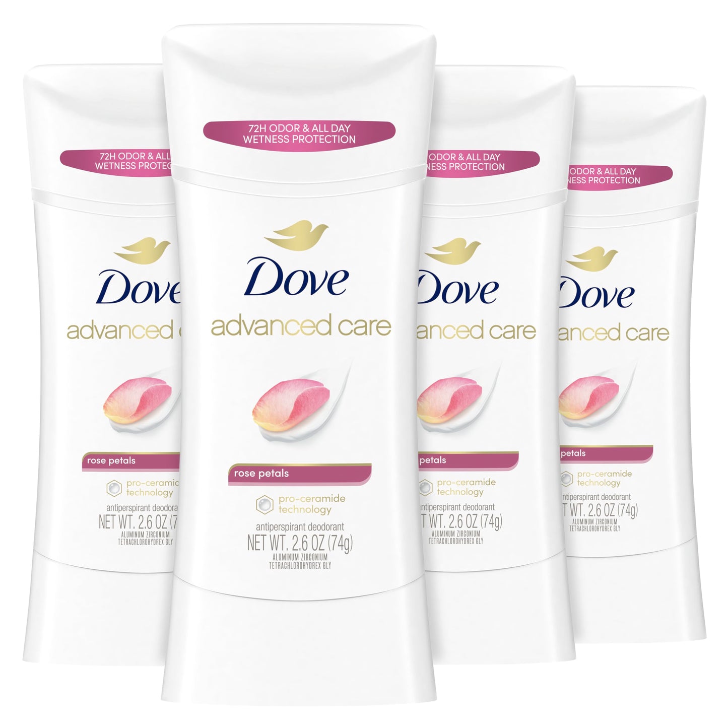 Dove Advanced Care Antiperspirant Caring Coconut, 2 Count Deodorant Stick for Women, for 48 Hour Protection And Soft And Comfortable Underarms, 2.6 oz