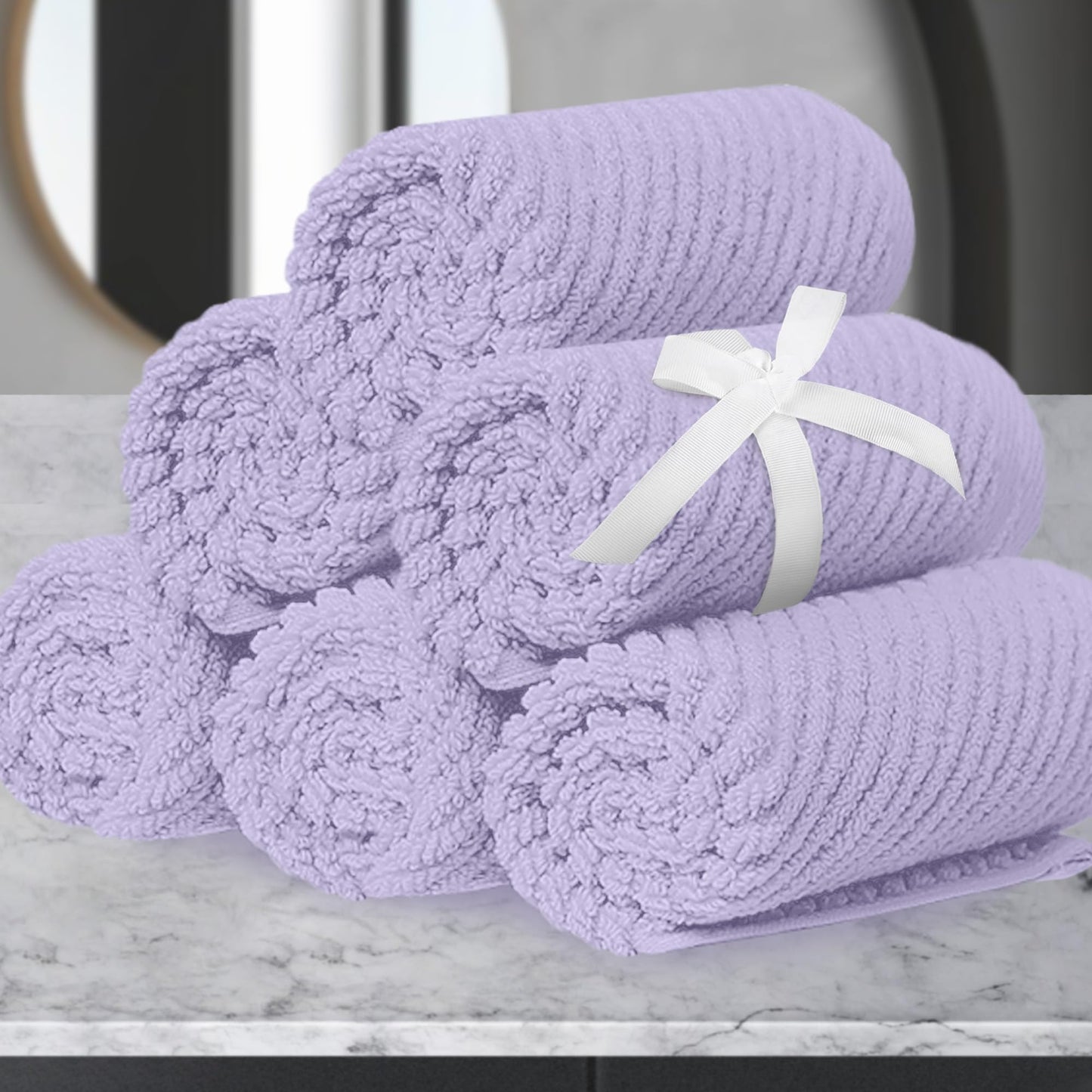VOOVA & MOVAS Bathroom Hand Towels Set of 4, Large 18"x28" - 100% Cotton | Quick Dry | Light Weight | Thick | Soft | Absorption, Luxury Hand Towels for Showering, Hot Pink Bathroom Decor