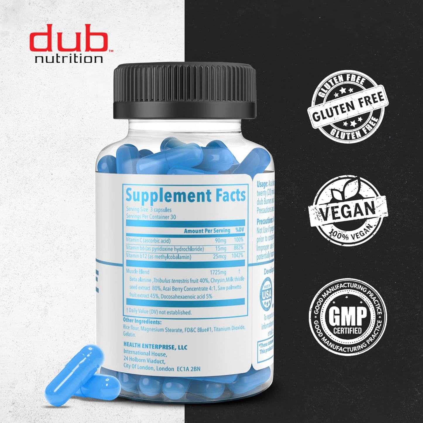Muscle Supplement - Milk Thistle, Beta Alanine, Acai, Vitamins B6 and C - Supports Recovery, Strength and Wellness - 90 Capsules