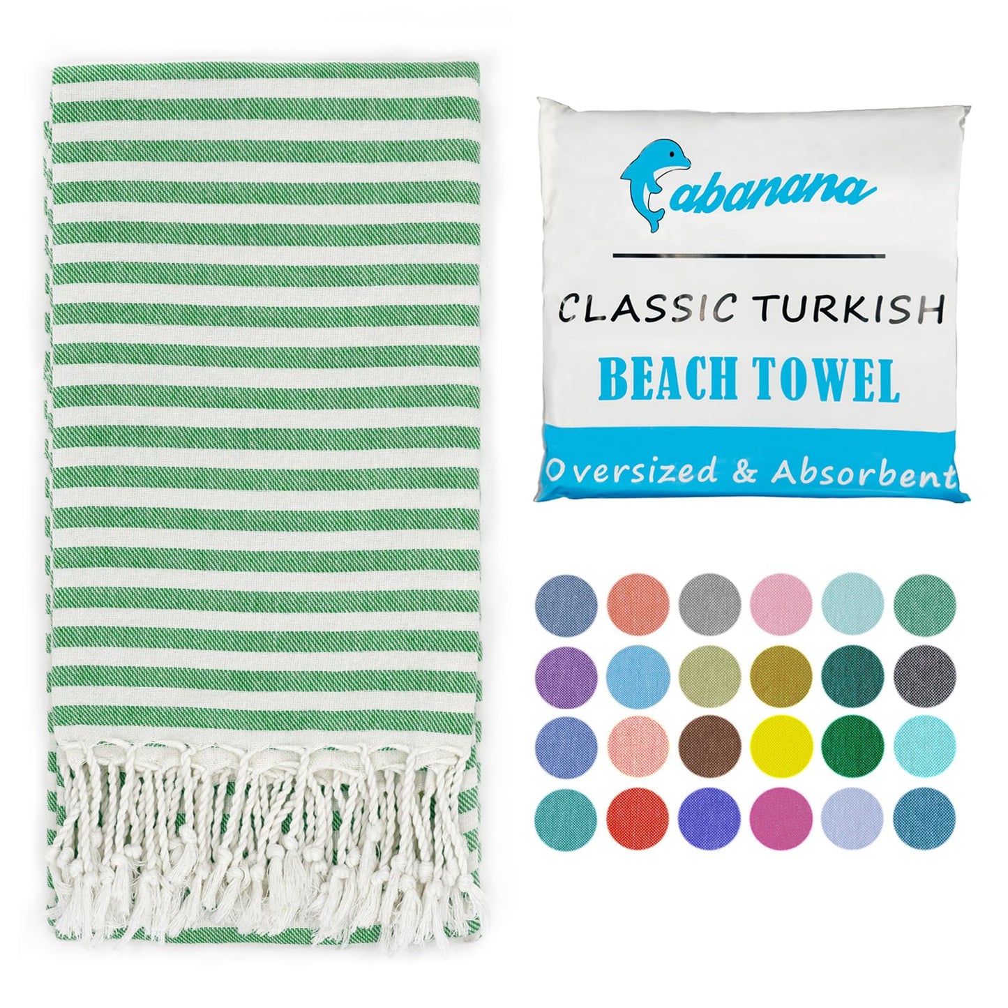 cabanana Turkish Beach Towel Oversized - 39"x71" Quick Dry Sand Free Thin Beach Towels for Adults,Extra Large Cotton Lightweigh Travel Towel for Beach Accessories (Coral)