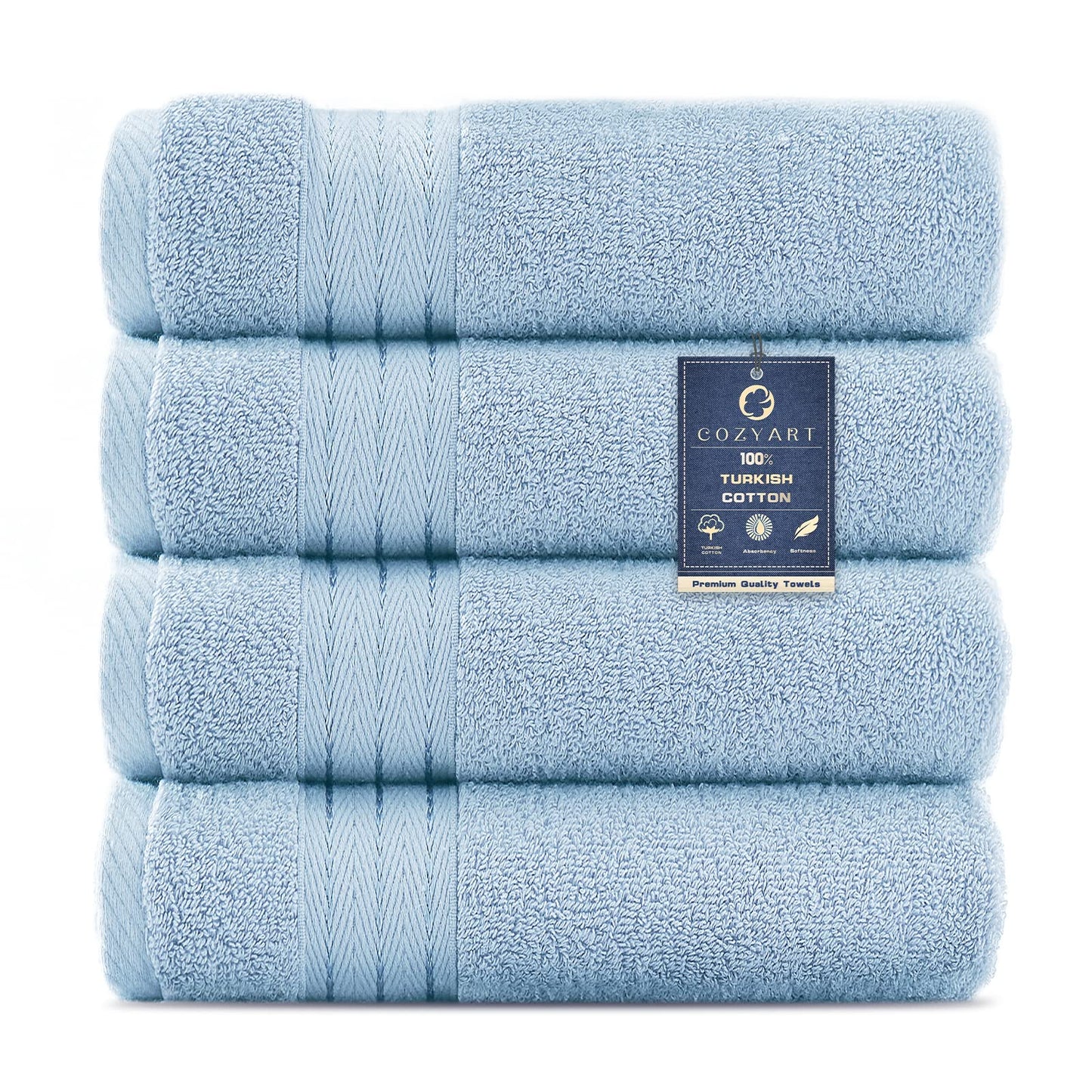 COZYART Burnt Orange Bath Towel Set for Bathroom Turkish Cotton Thick Soft Absorbent Durable 650 GSM Towel Sets of 6, 2 Large Bath Towels, 2 Hand Towels, 2 Washclothes