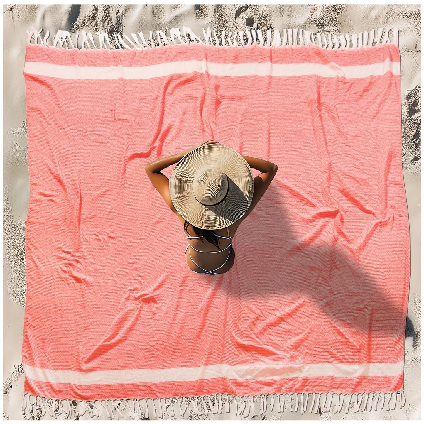 Oversized Turkish Beach Towel Blanket XXL Cotton Sandproof Towels Boho Woven Extra Large Big Sand Free Giant Throw Thick Blankets Huge Quilt XL Picnic Camping Necessities Cloud For Adult Gifts Beige