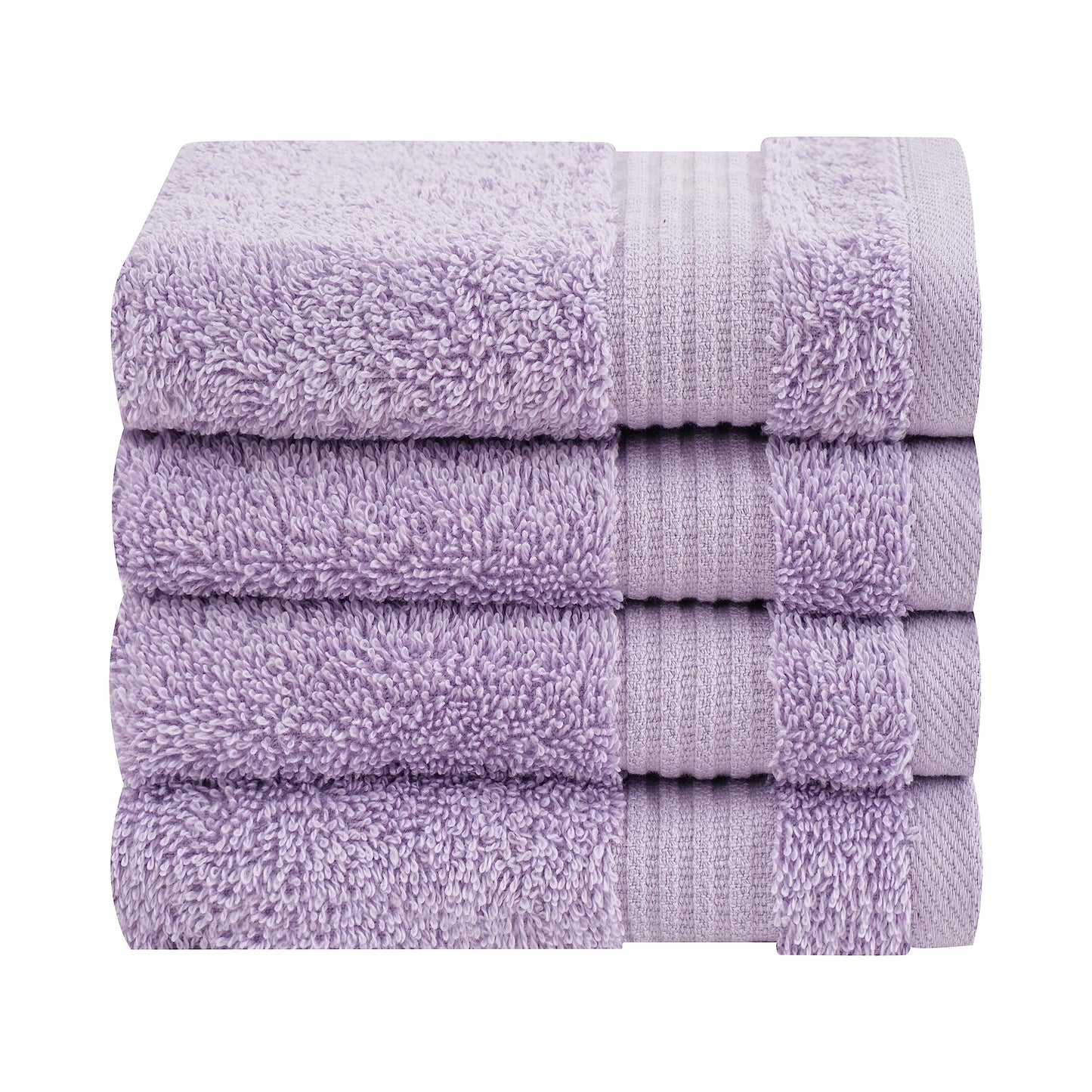 Cotton Paradise 6 Piece Towel Set, 100% Cotton Soft Absorbent Turkish Towels for Bathroom, 2 Bath Towels 2 Hand Towels 2 Washcloths, Lilac Towel Set