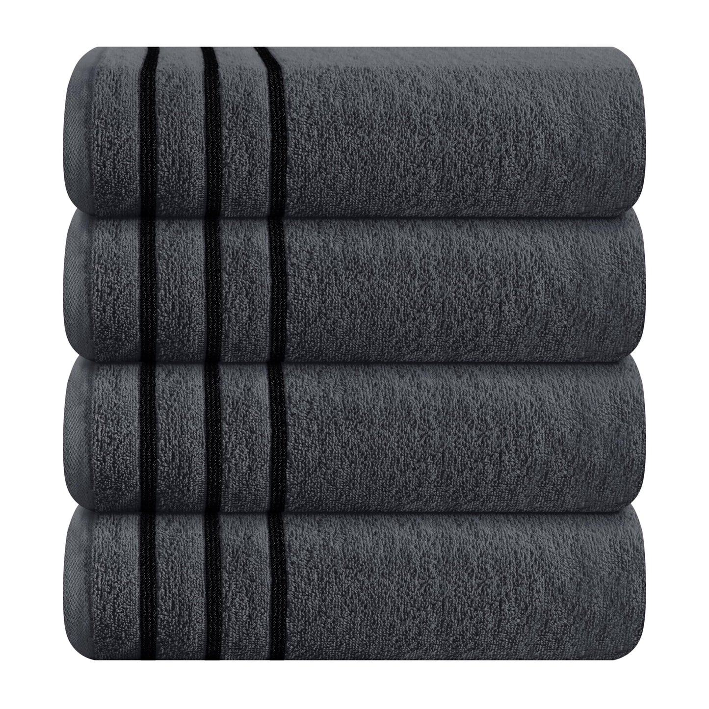 MyOwn Cotton 2 Pack Oversized Bath Towel Set 28x55 inches, Large Bath Towels, Ultra Absorbant Compact Quickdry & Lightweight Towel, Ideal for Gym Travel Camp Pool - Coral Orange, 71617