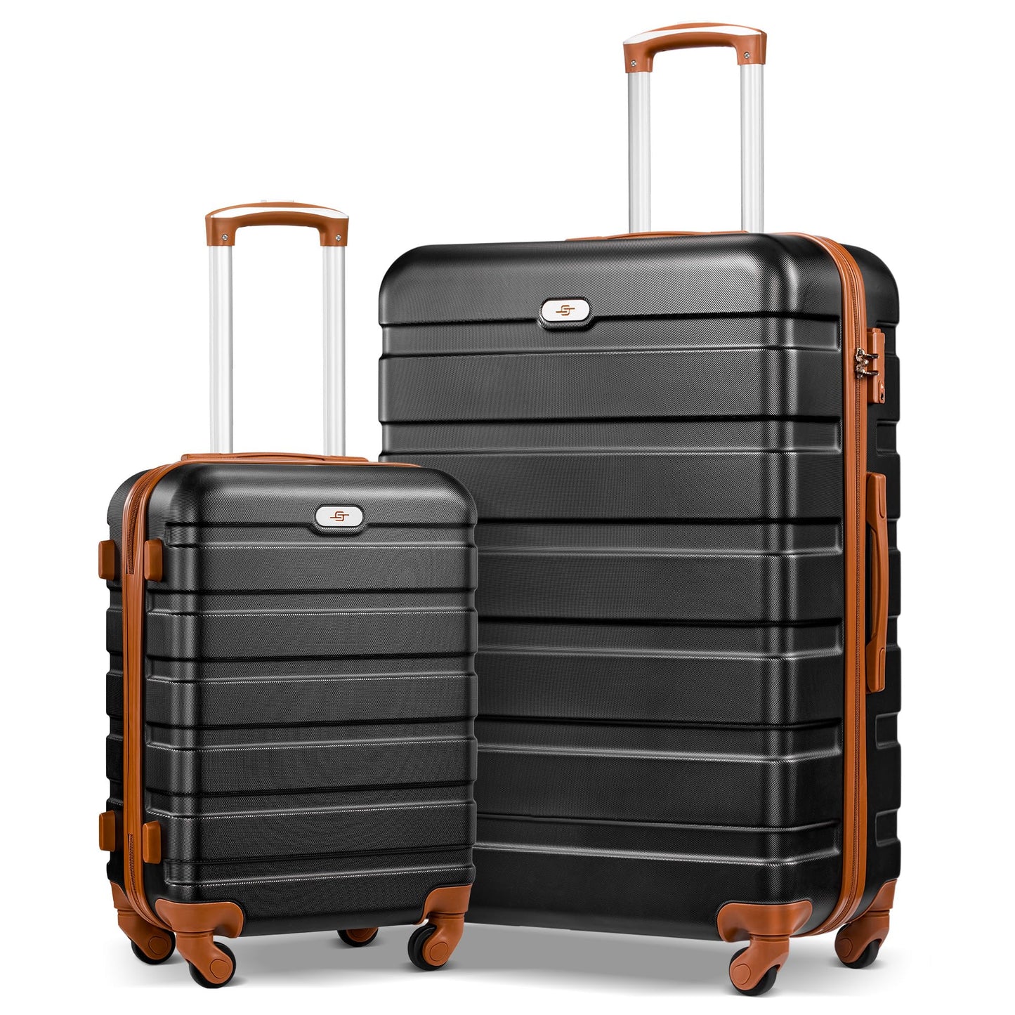 Suitour Luggage 4 Piece Sets,Hardshell Lightweight Suitcase with Spinner Wheels TSA Lock (16"/20"/24"/28")