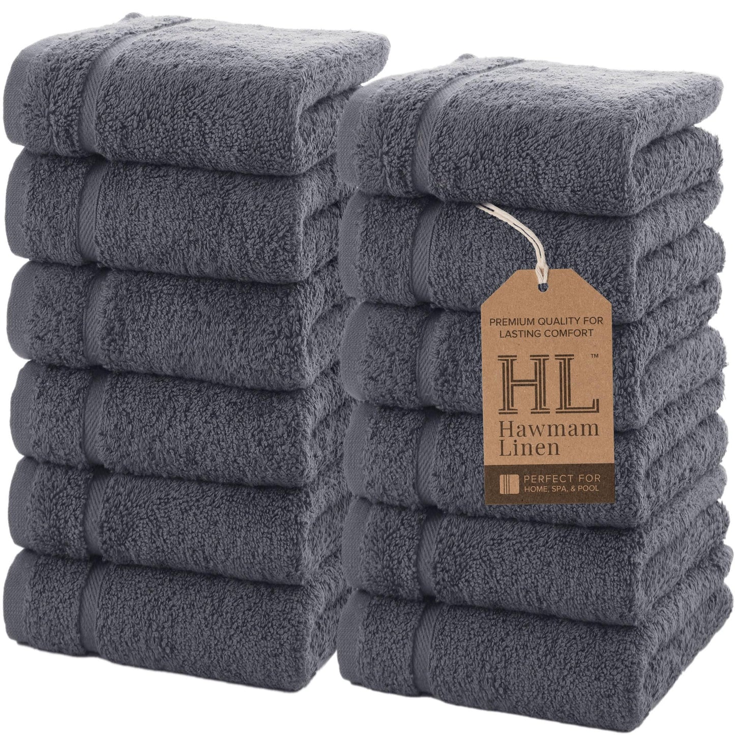 Hawmam Linen Coral Orange Bath Towels 4 Pack Soft and Absorbent, Premium Quality Perfect for Daily Use 100% Cotton Towel 600 GSM